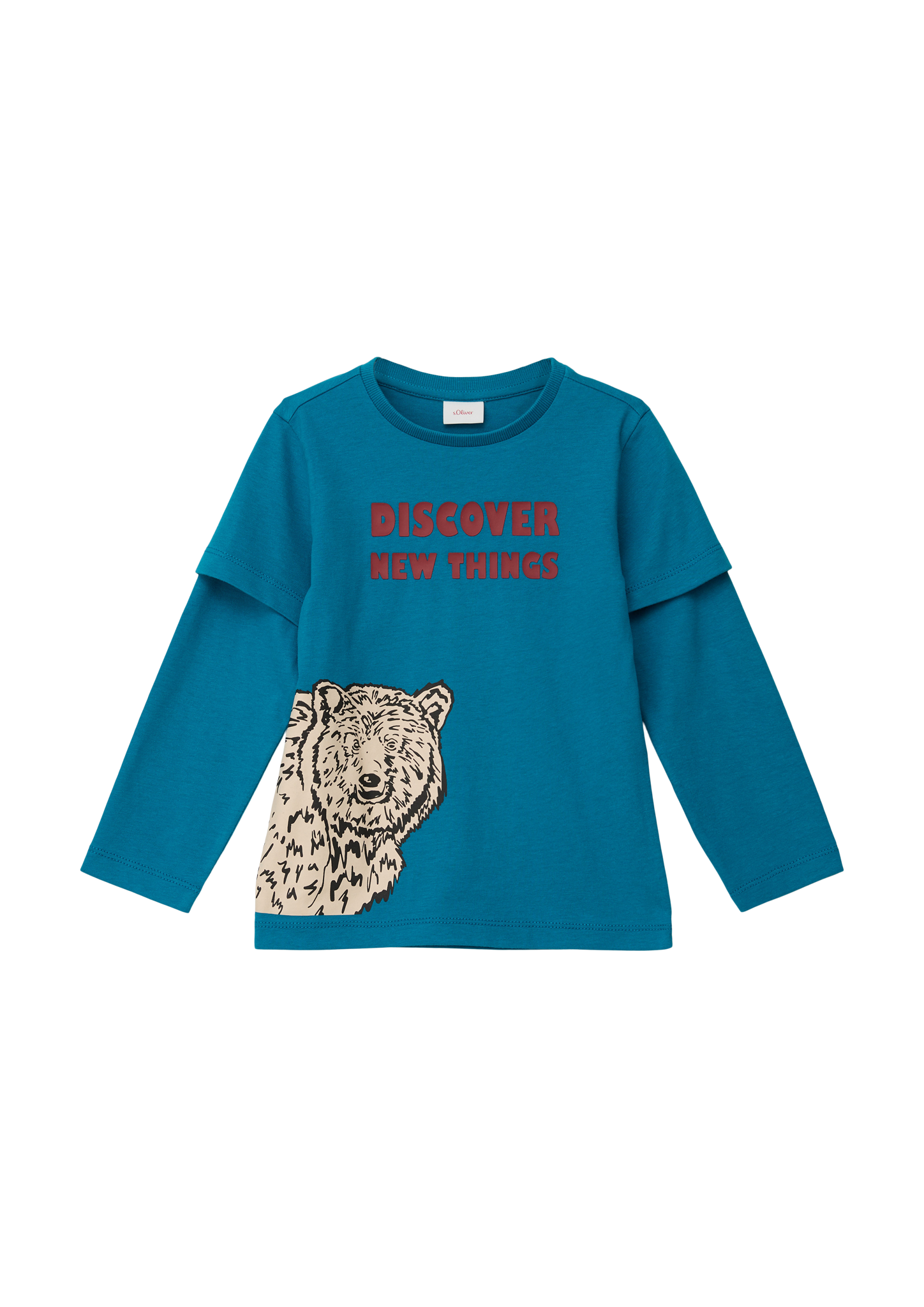 s.Oliver - Longsleeve mit Layering-Detail, Kinder, Blau