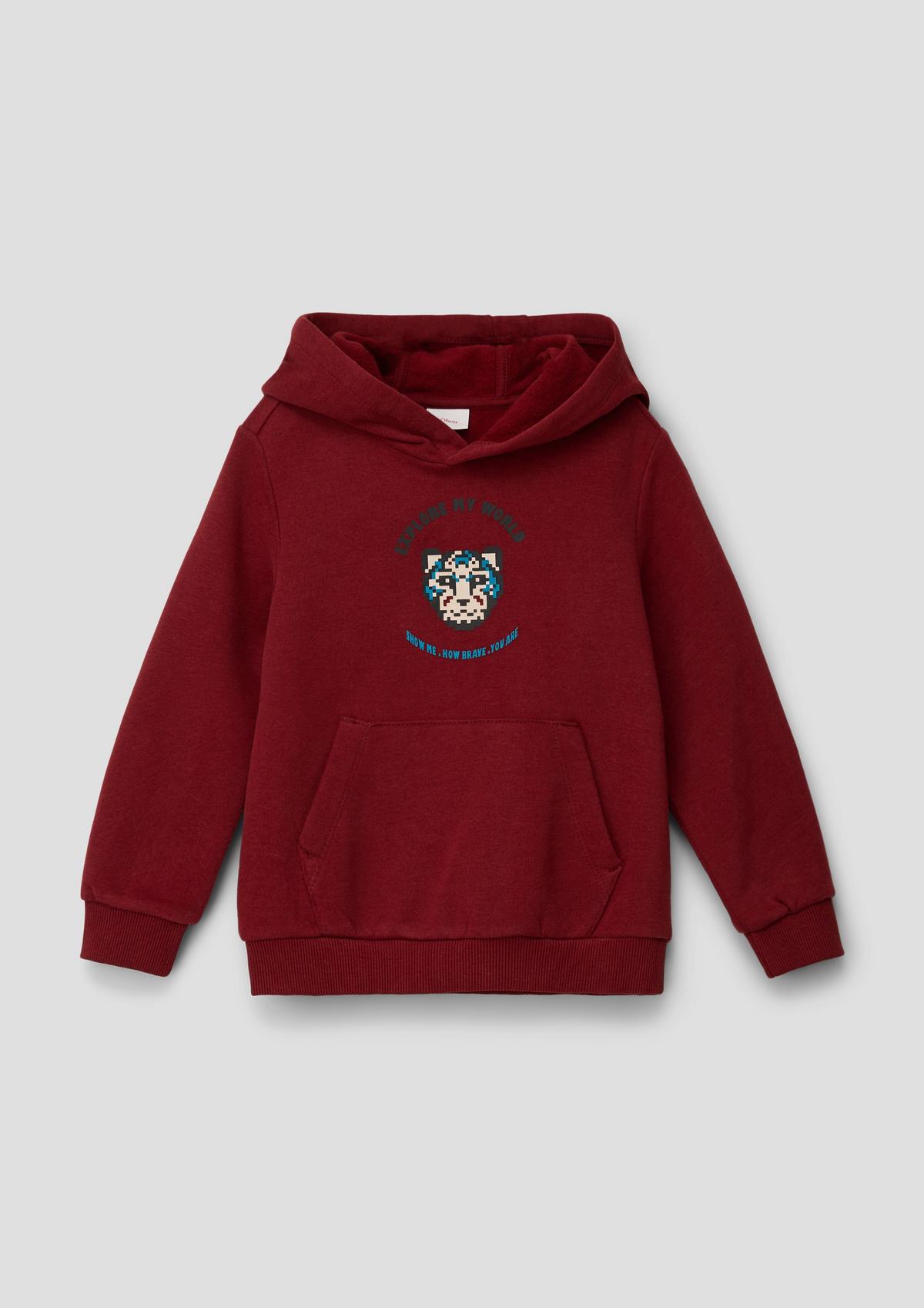 s.Oliver Hooded sweatshirt with a soft reverse
