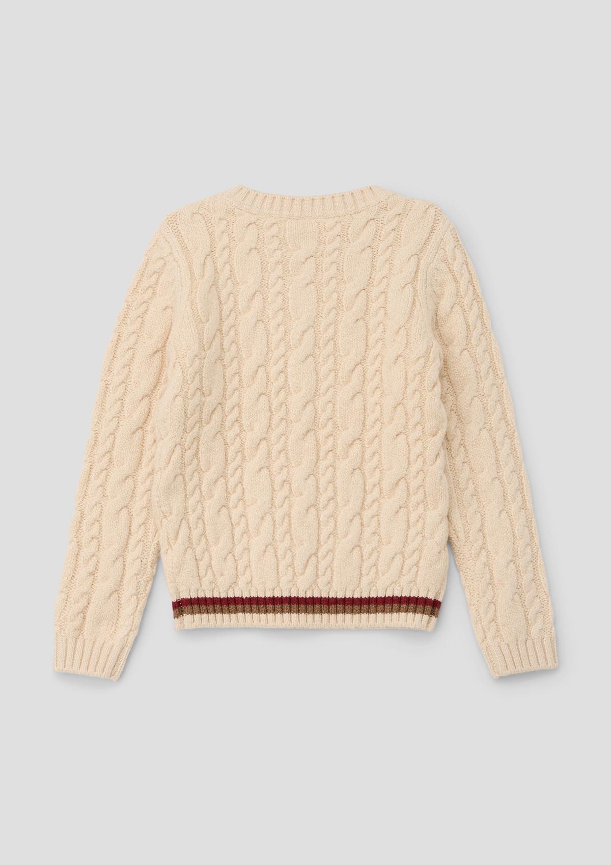 s.Oliver Knitted jumper with a cable pattern