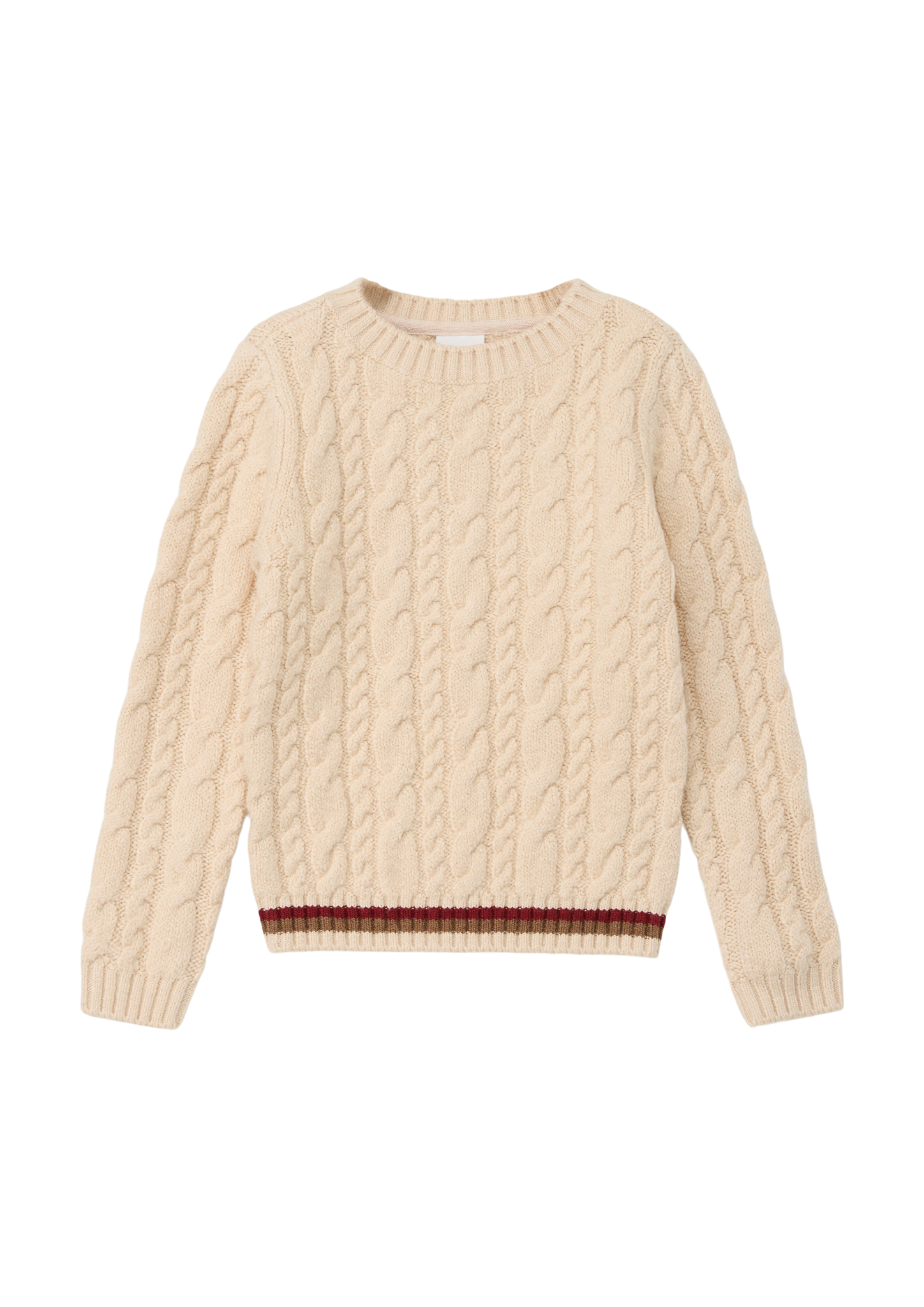 s.Oliver - Strickpullover mit Zopfmuster, Kinder, Beige