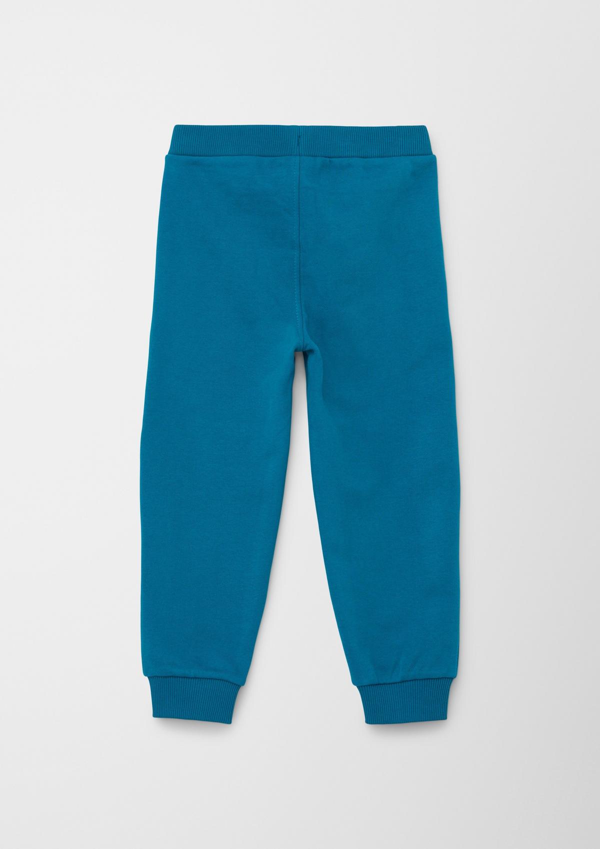 s.Oliver Regular fit: tracksuit bottoms with rubberised prints