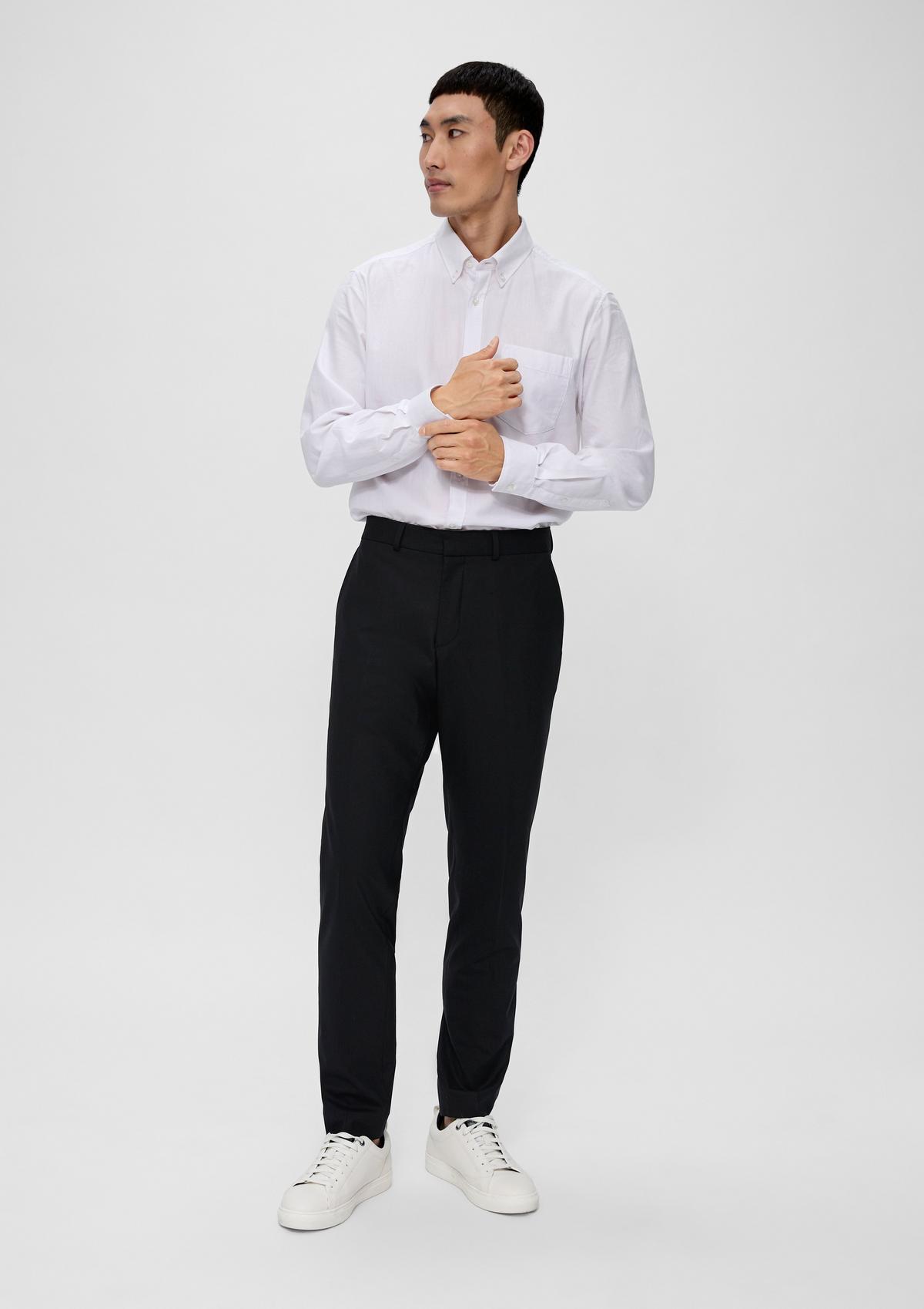 Slim fit: trousers with pressed pleats