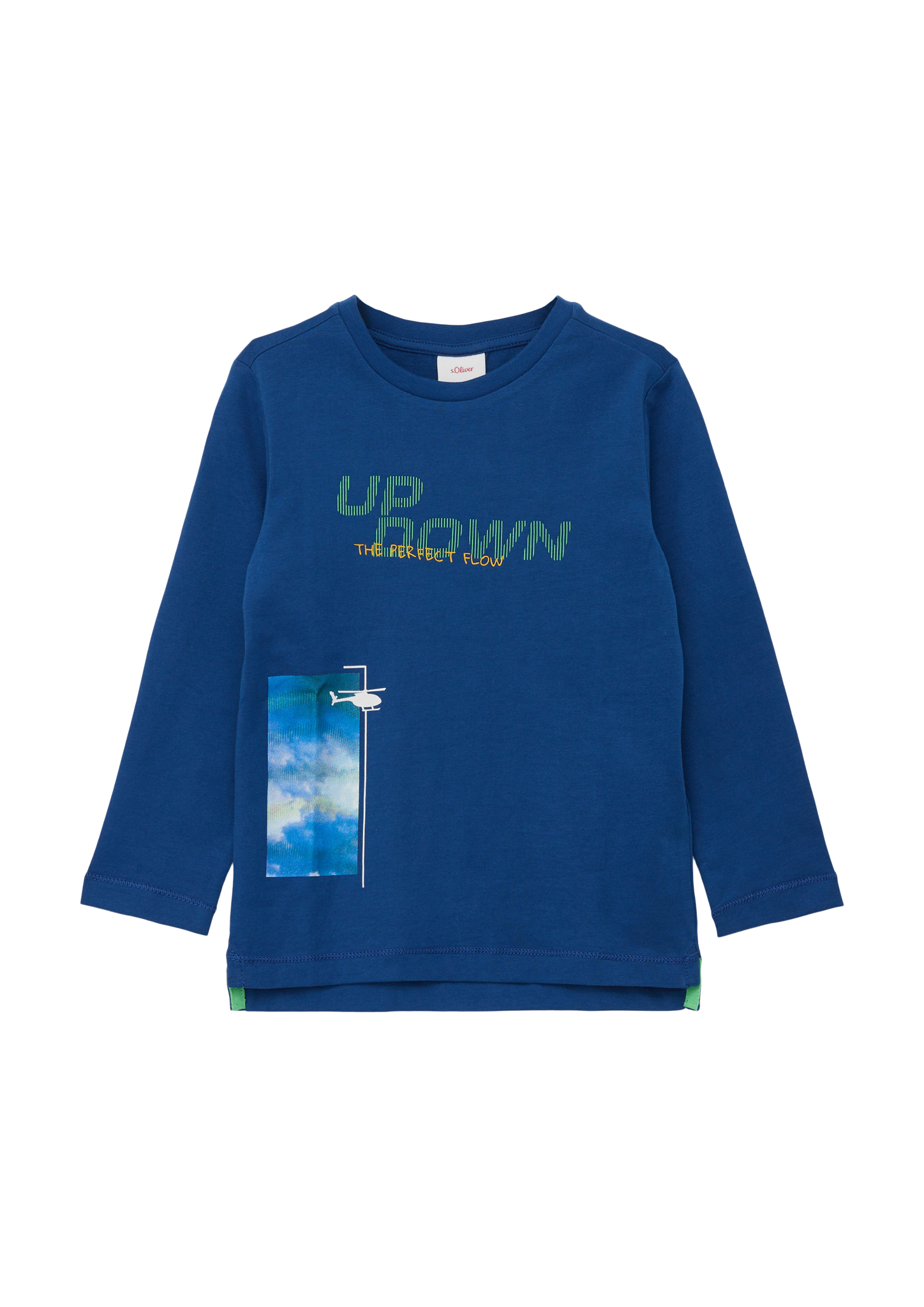 s.Oliver - Longshirt mit Printmotiven, Kinder, blau