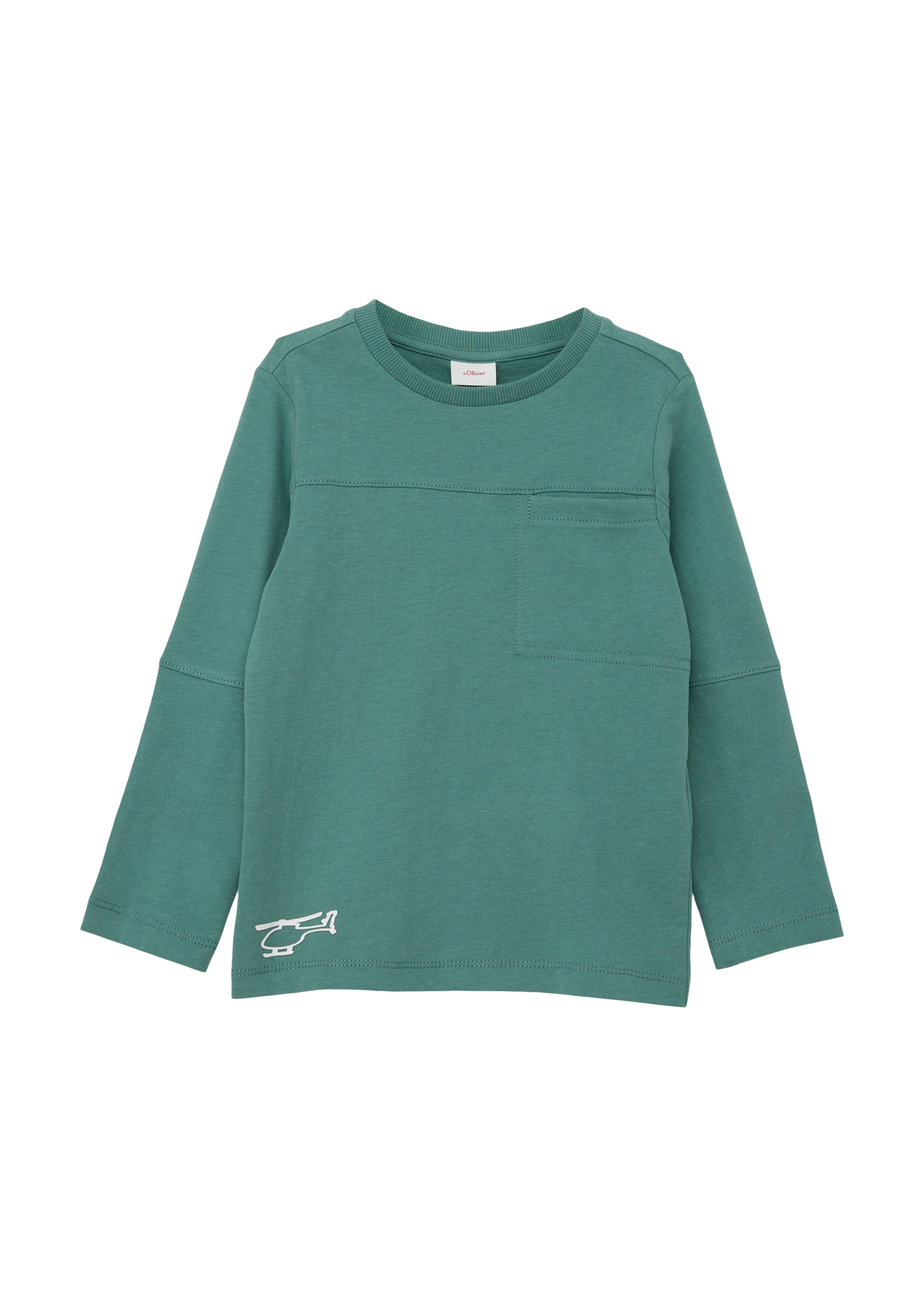 s.Oliver - Longsleeve mit Ziernähten, Kinder, Blau