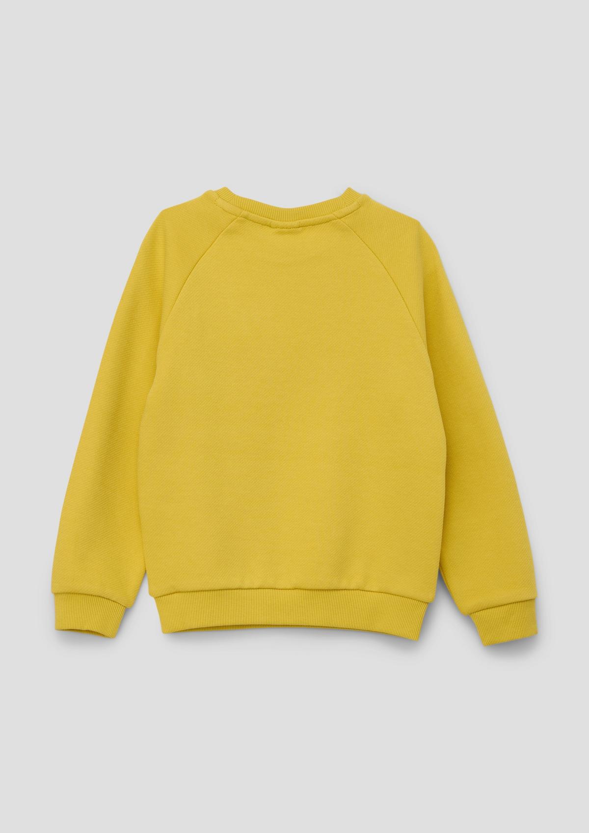 Sweatshirt mit - Print-Detail gelb