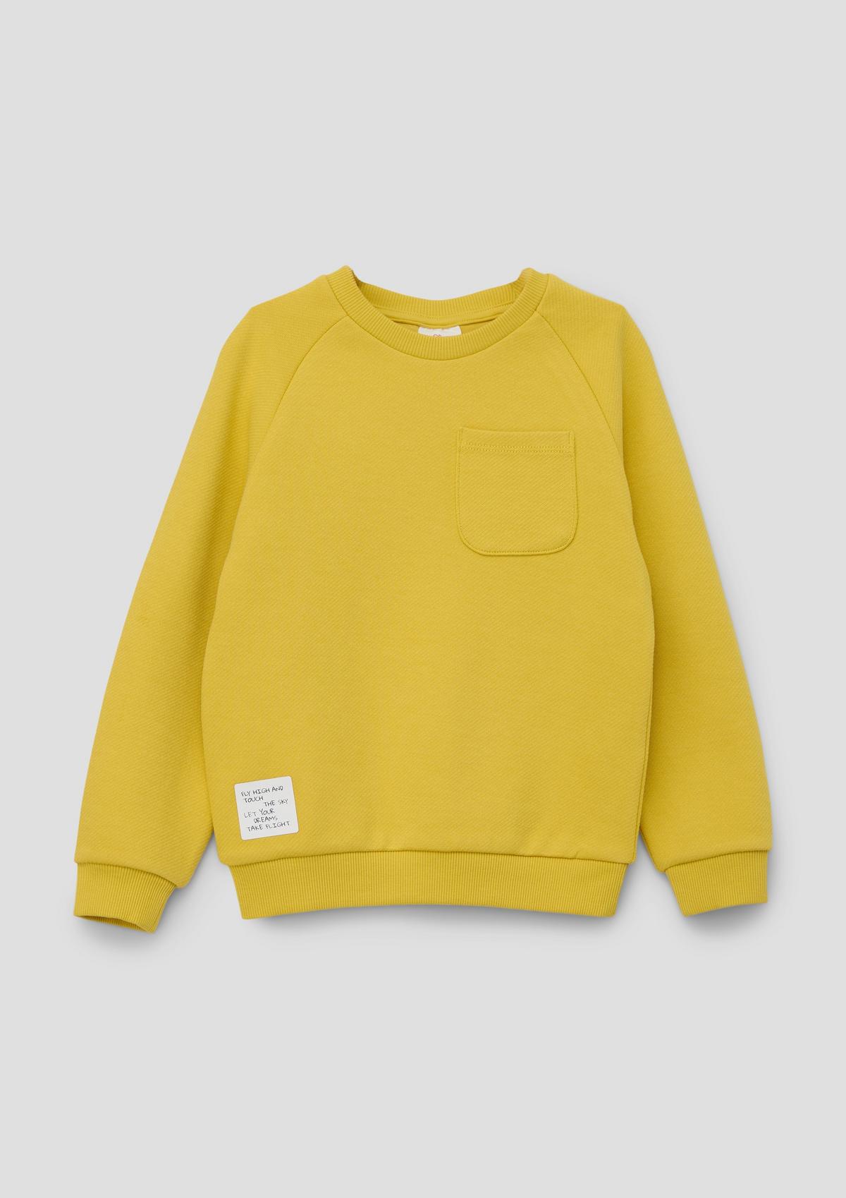 Sweatshirt mit Print-Detail - gelb