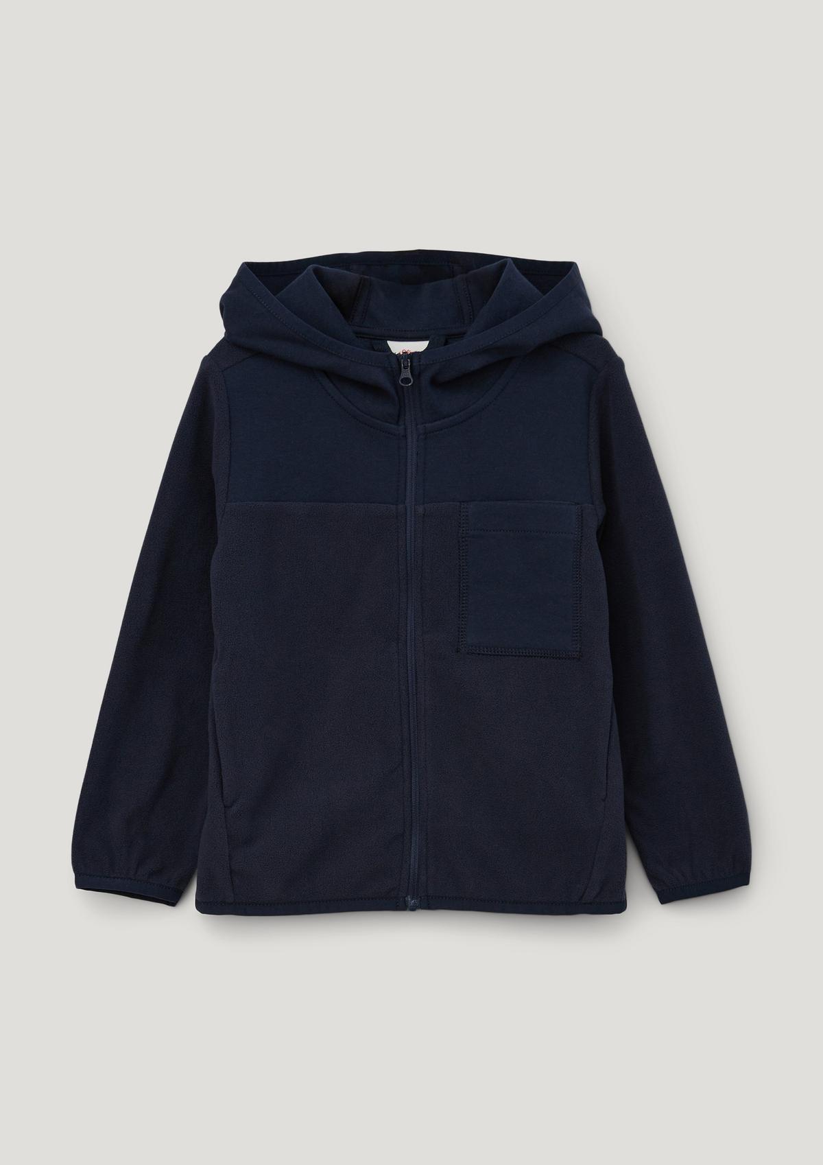 s.Oliver Sweatshirt jacket with a breast pocket