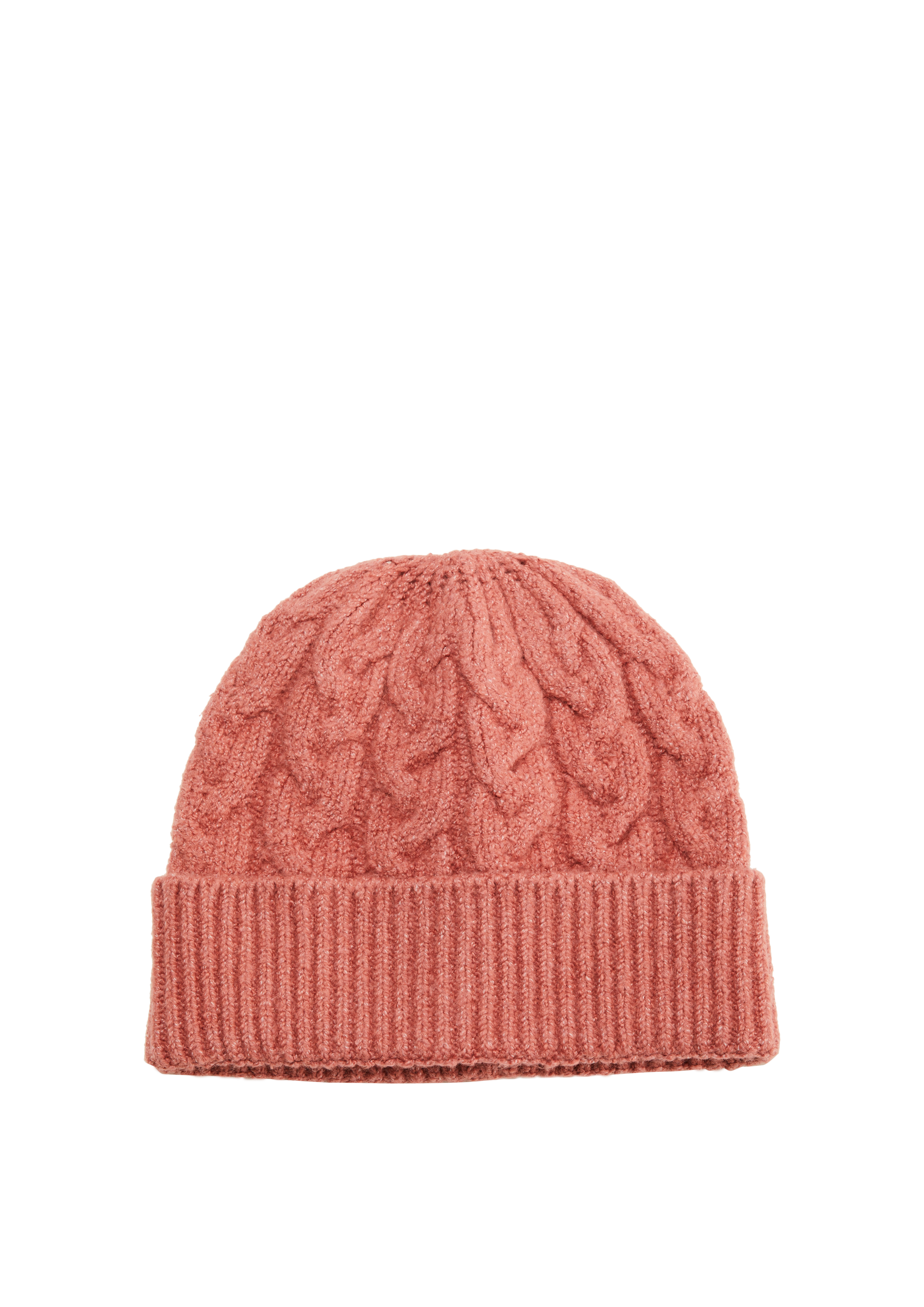 s.Oliver - Strickmütze aus Baumwollmix, Damen, Rosa