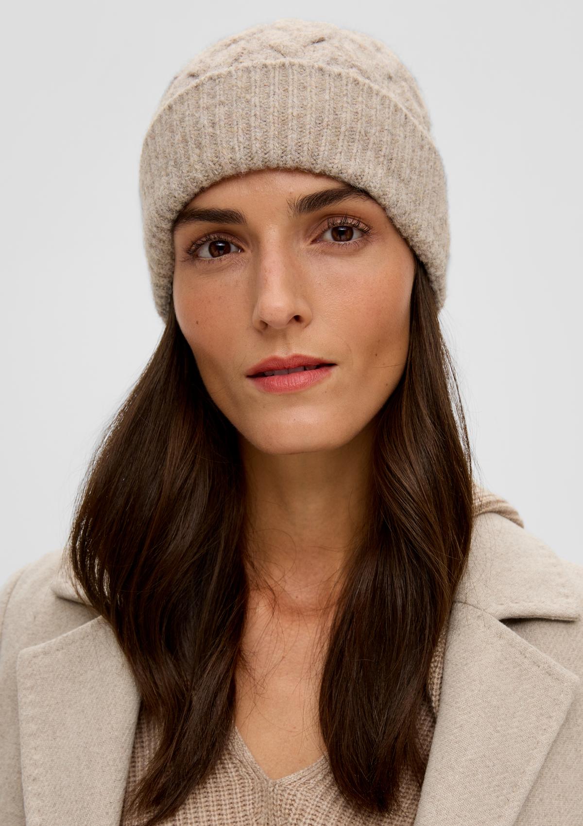 s.Oliver Cotton blend knitted hat