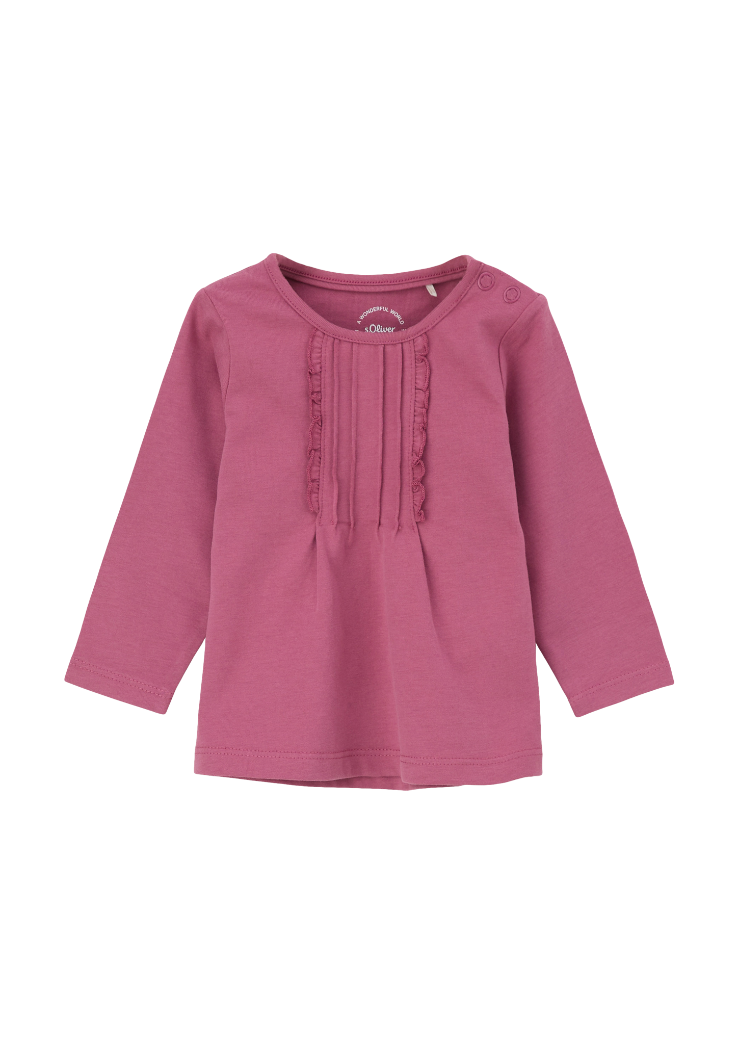 s.Oliver - Longsleeve mit Rüschen-Detail, Babys, Rosa