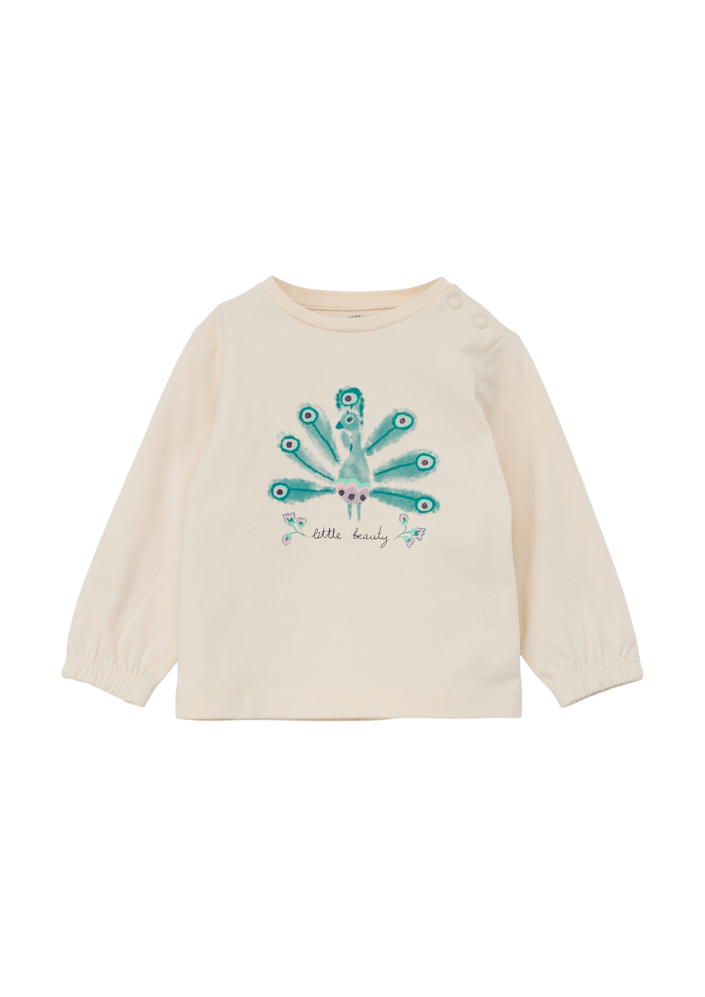 s.Oliver - Longsleeve mit Glitzerprint, Babys, Beige