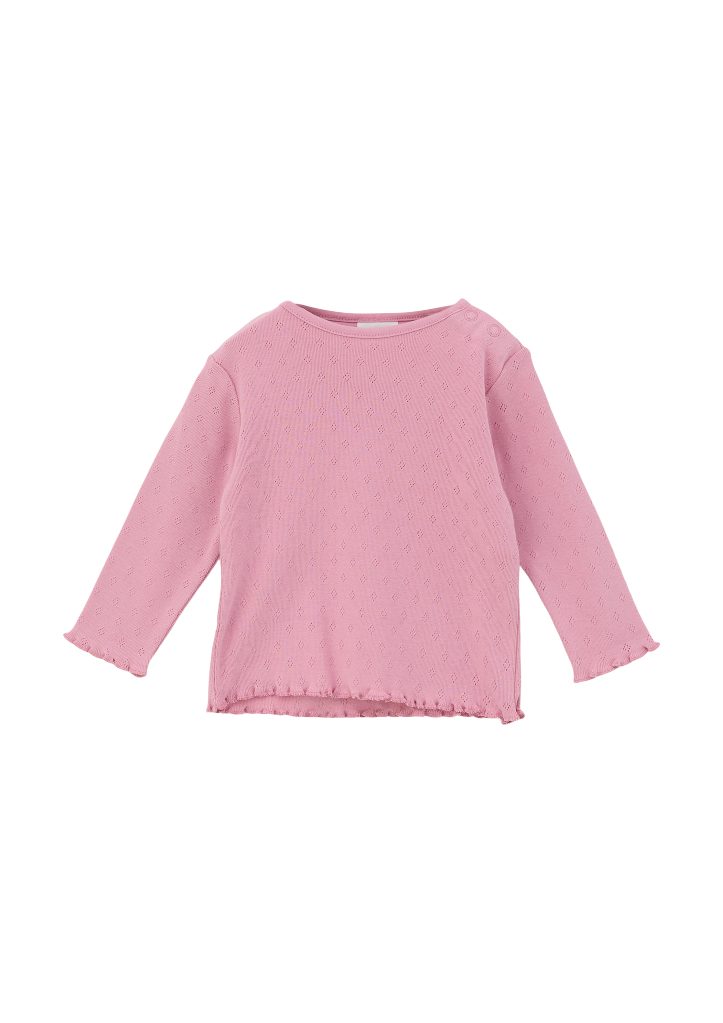 s.Oliver - Langarmshirt mit Ajourmuster, Babys, Rosa