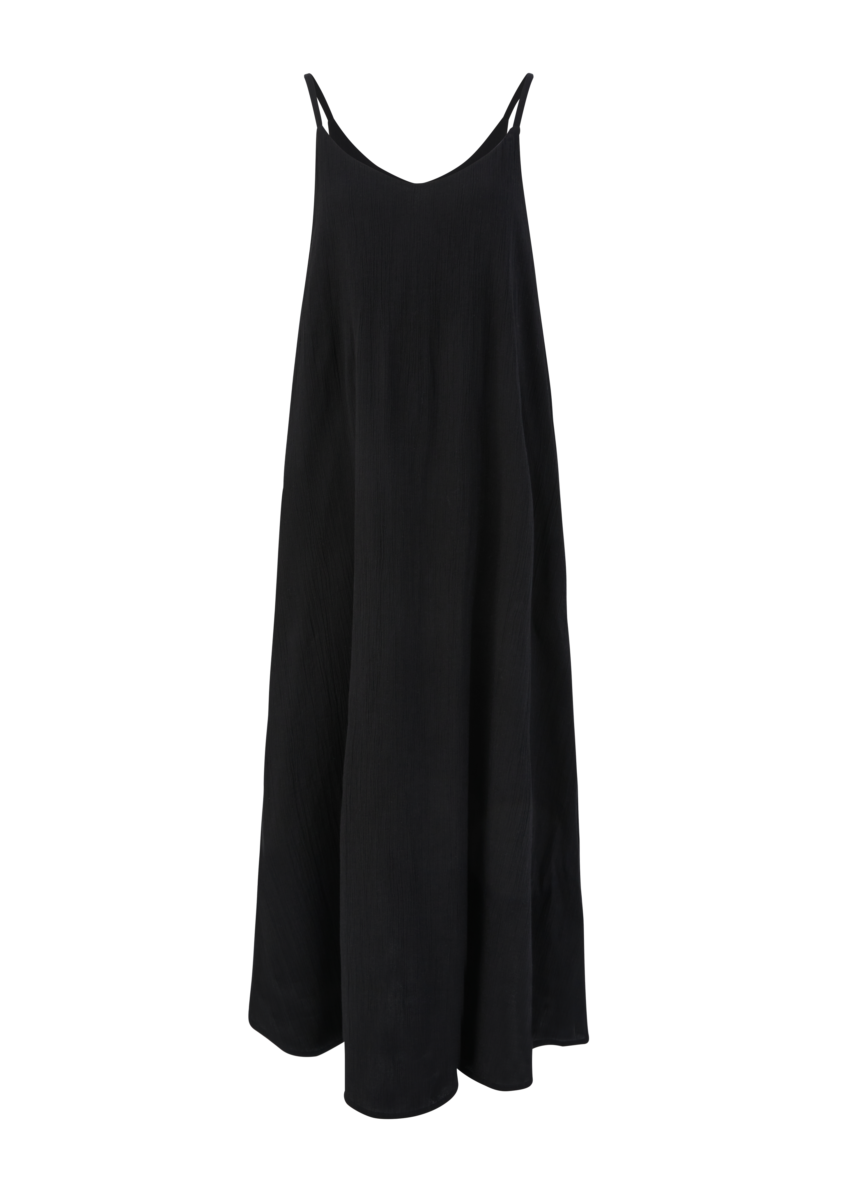 s.Oliver - Maxi-Kleid aus Baumwolle, Damen, schwarz