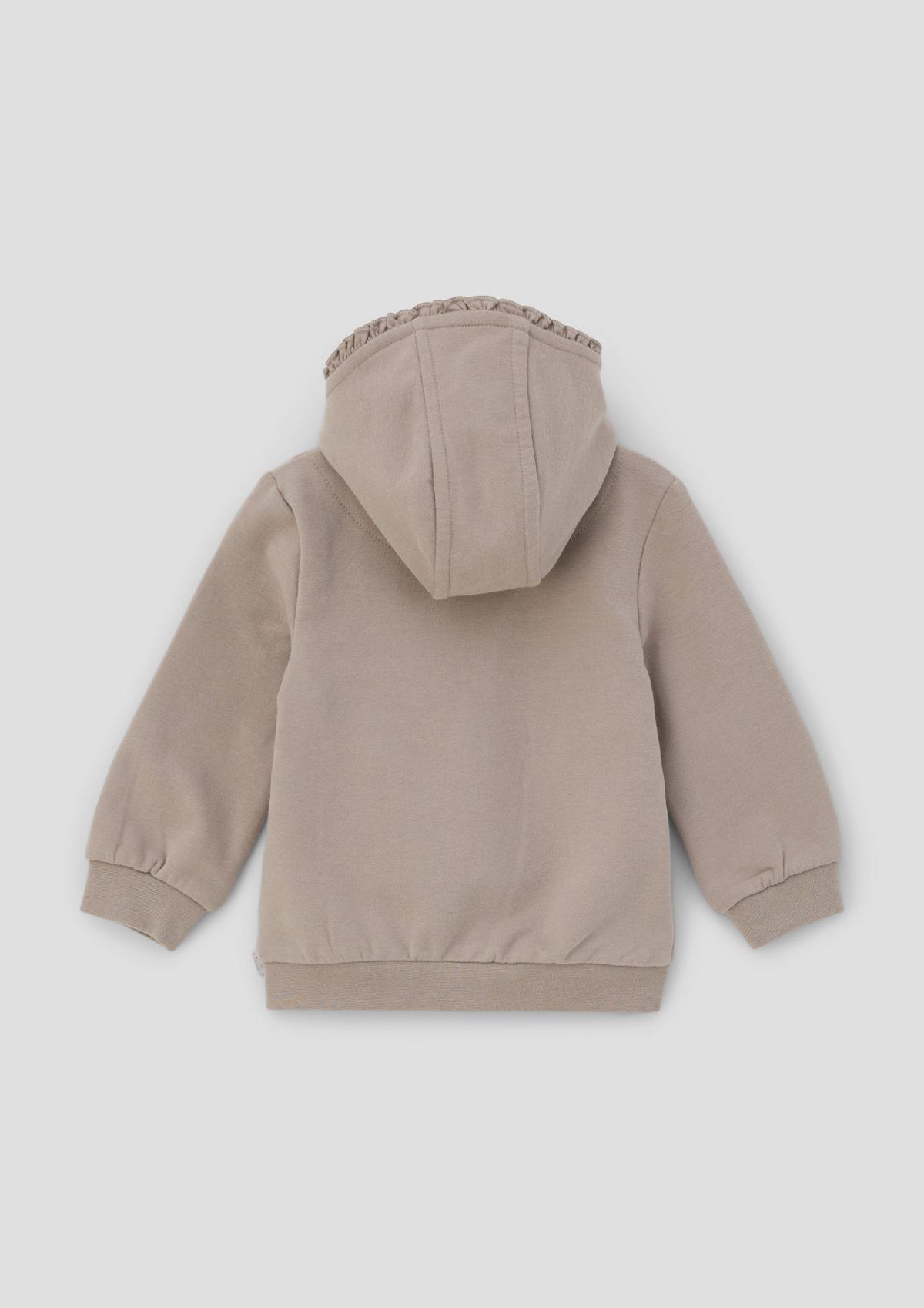 s.Oliver Hooded sweatshirt with ruffle details