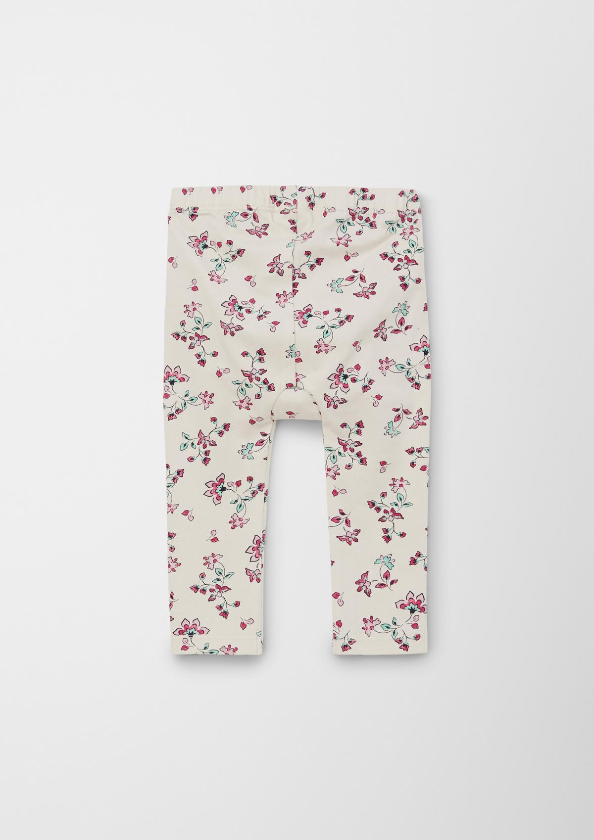 s.Oliver Leggings with a floral print