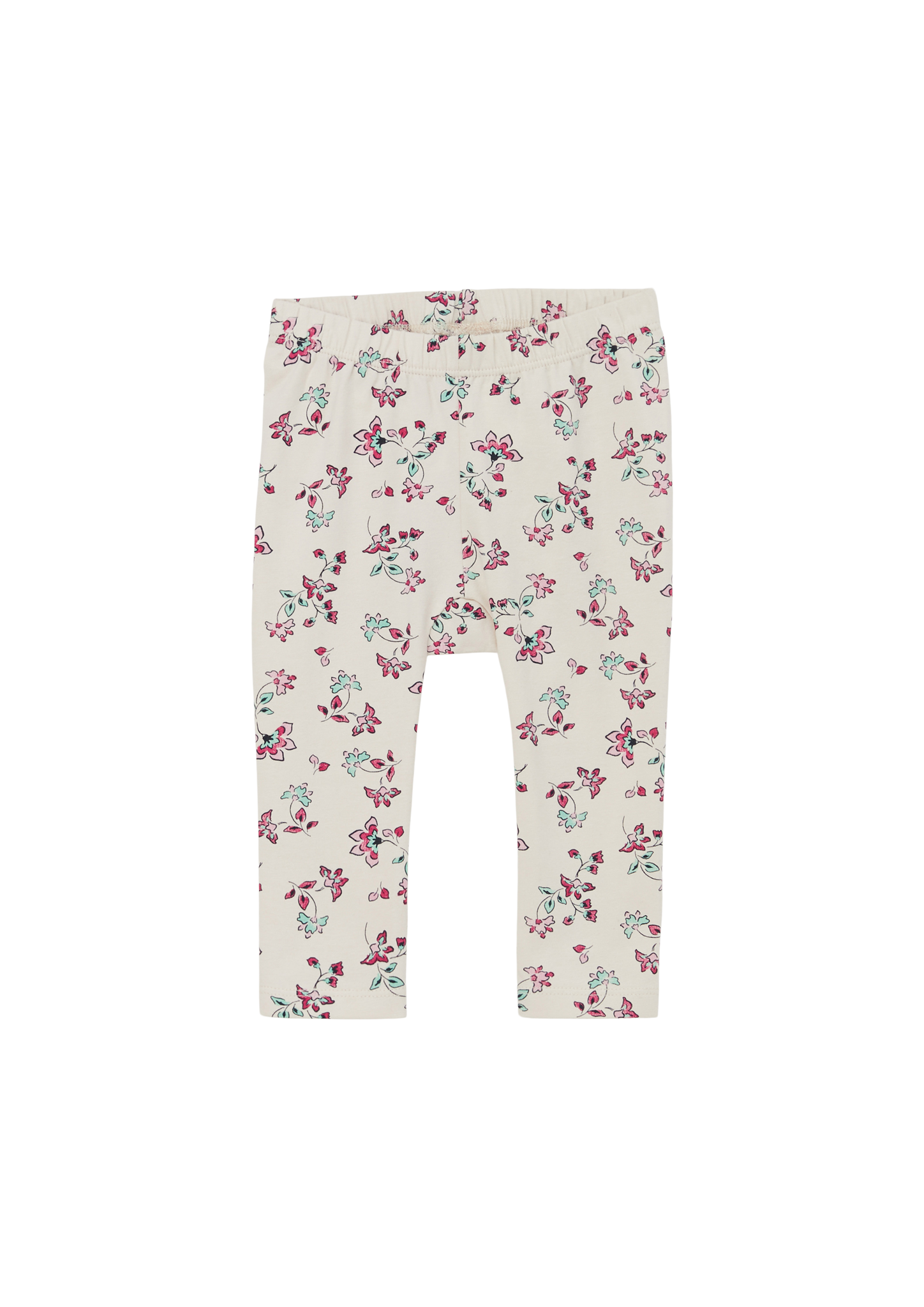 s.Oliver - Leggings mit floralem Print, Babys, Beige