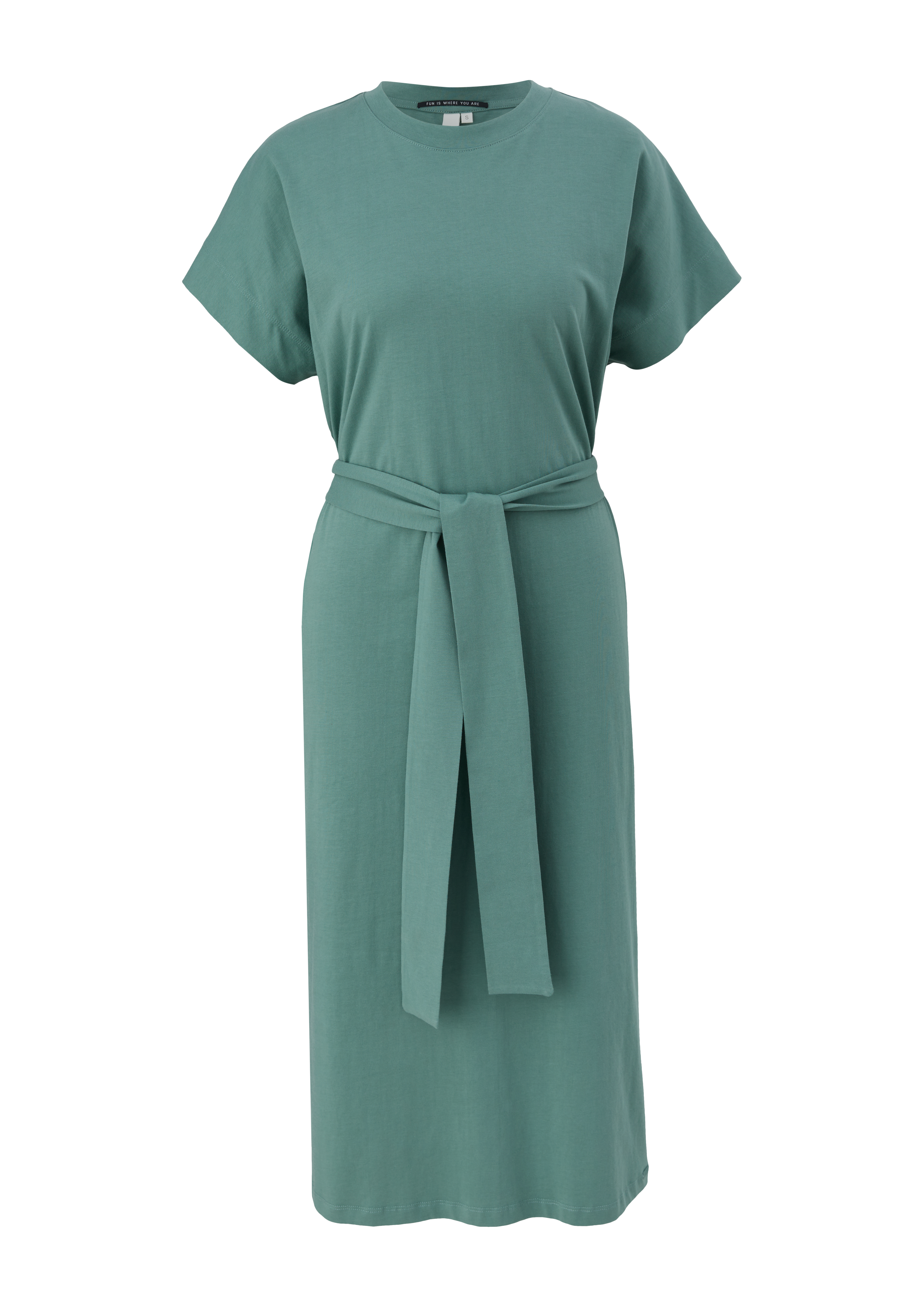 QS - Kleid aus Baumwolljersey, Damen, Blau