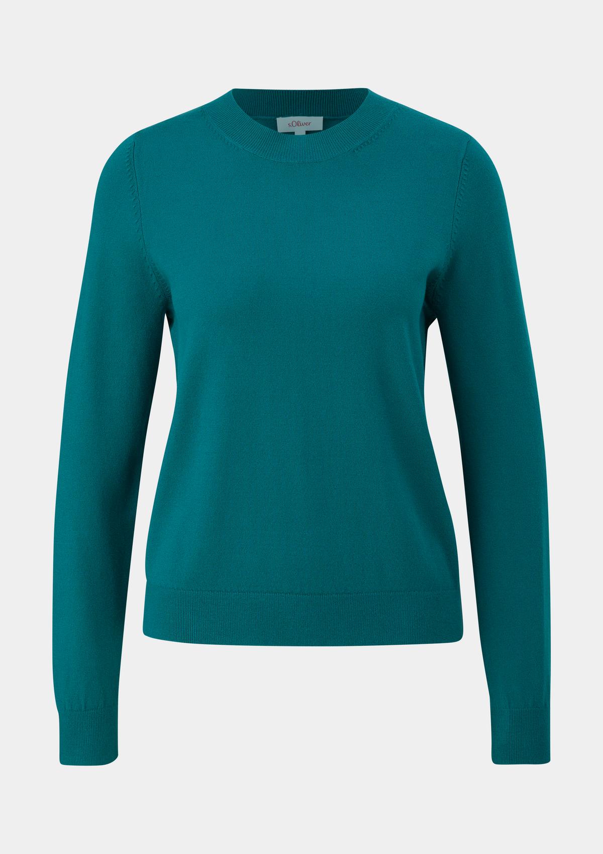 Pullover aus Viskosemix - blau | Strickpullover