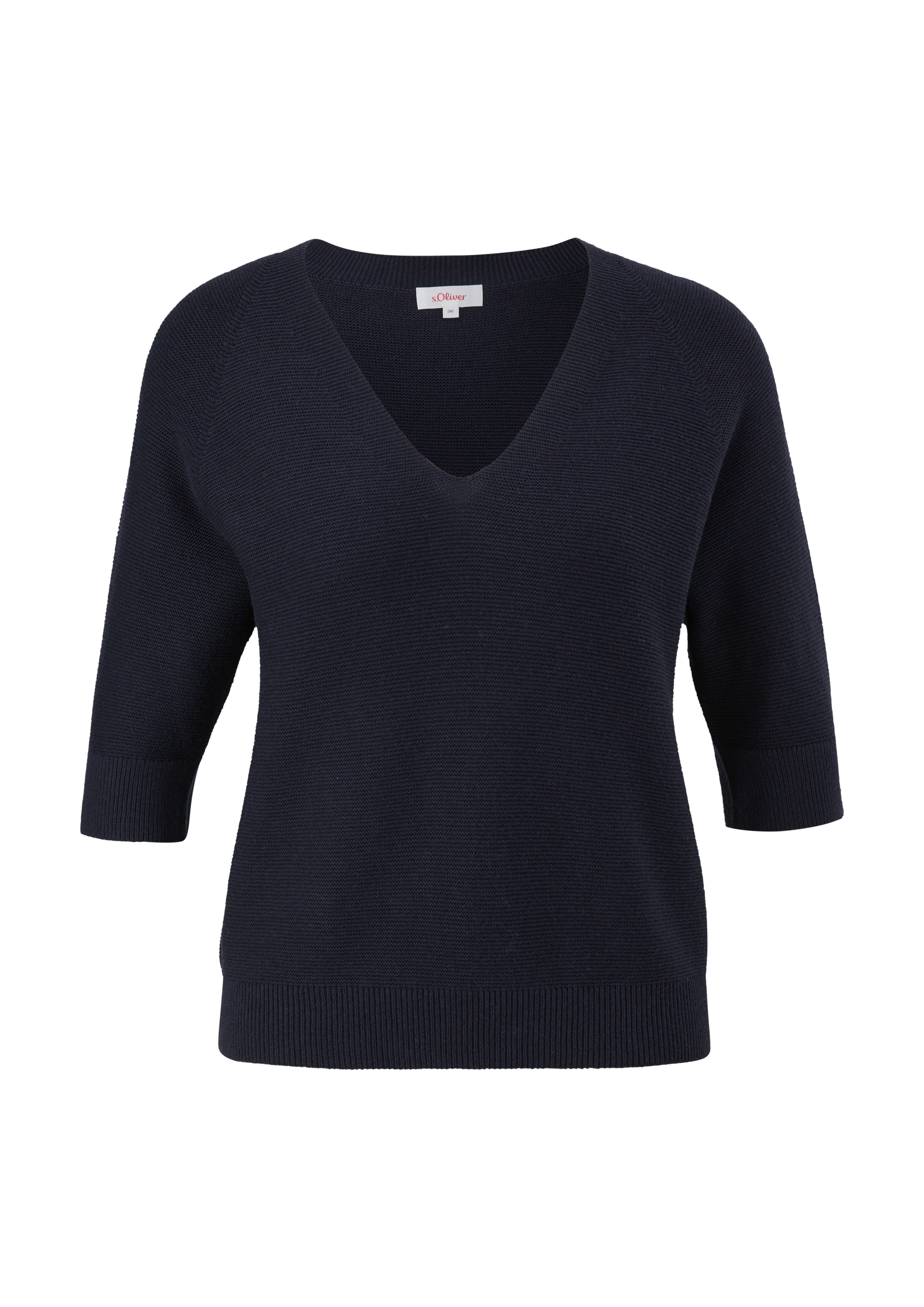 s.Oliver - Strickpullover aus Viskosemix, Damen, blau