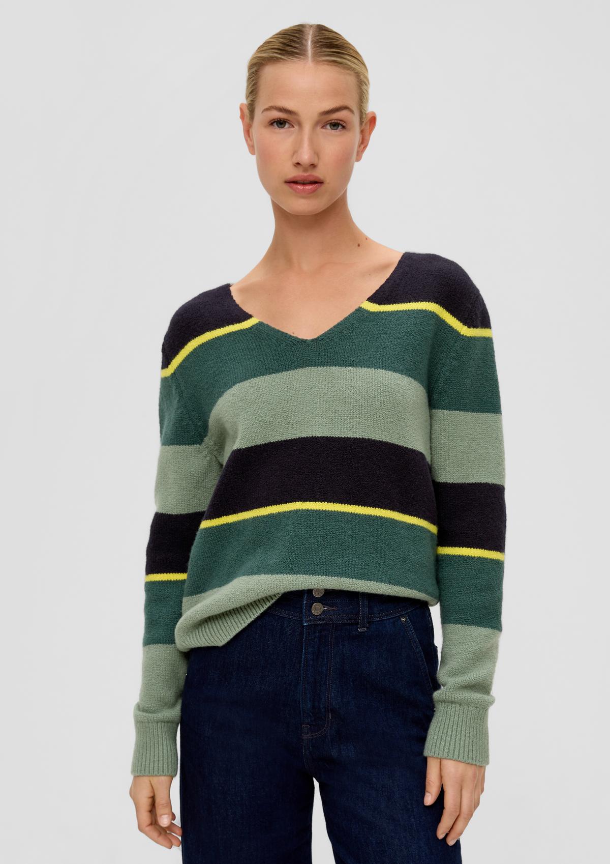Pletený pulovr ze směsi s bavlnou