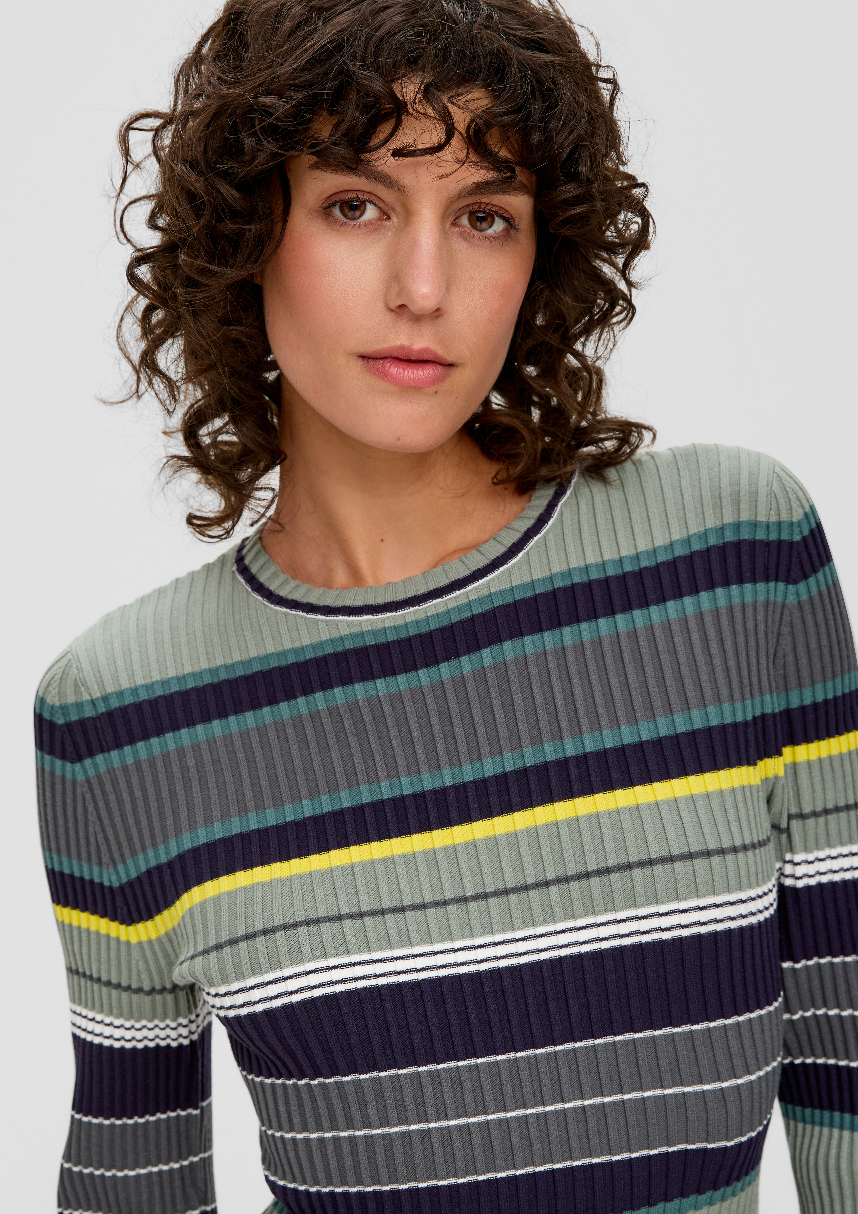 Olive Ribbed Basic Dress
