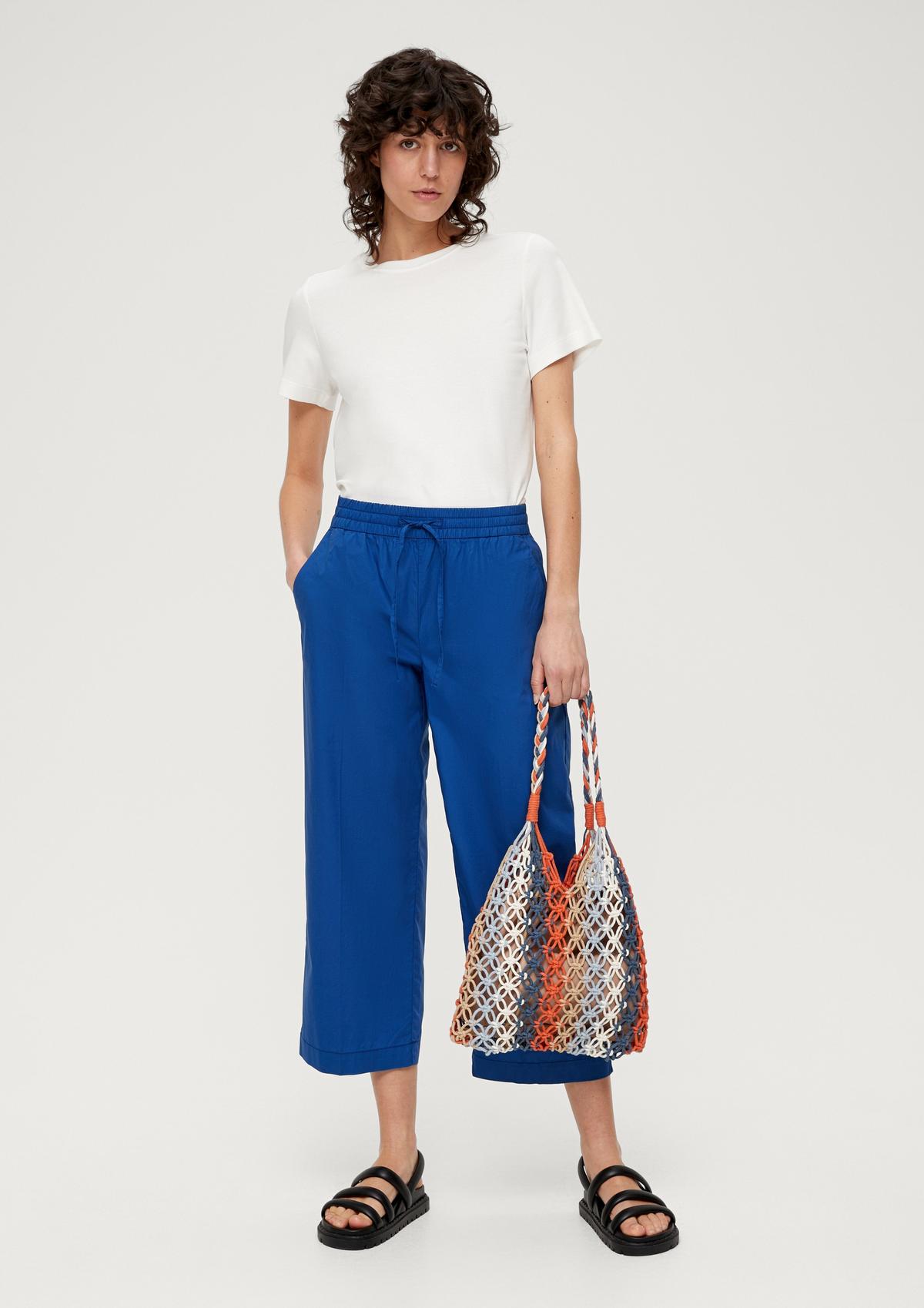 s.Oliver Regular fit: culottes with pressed pleats