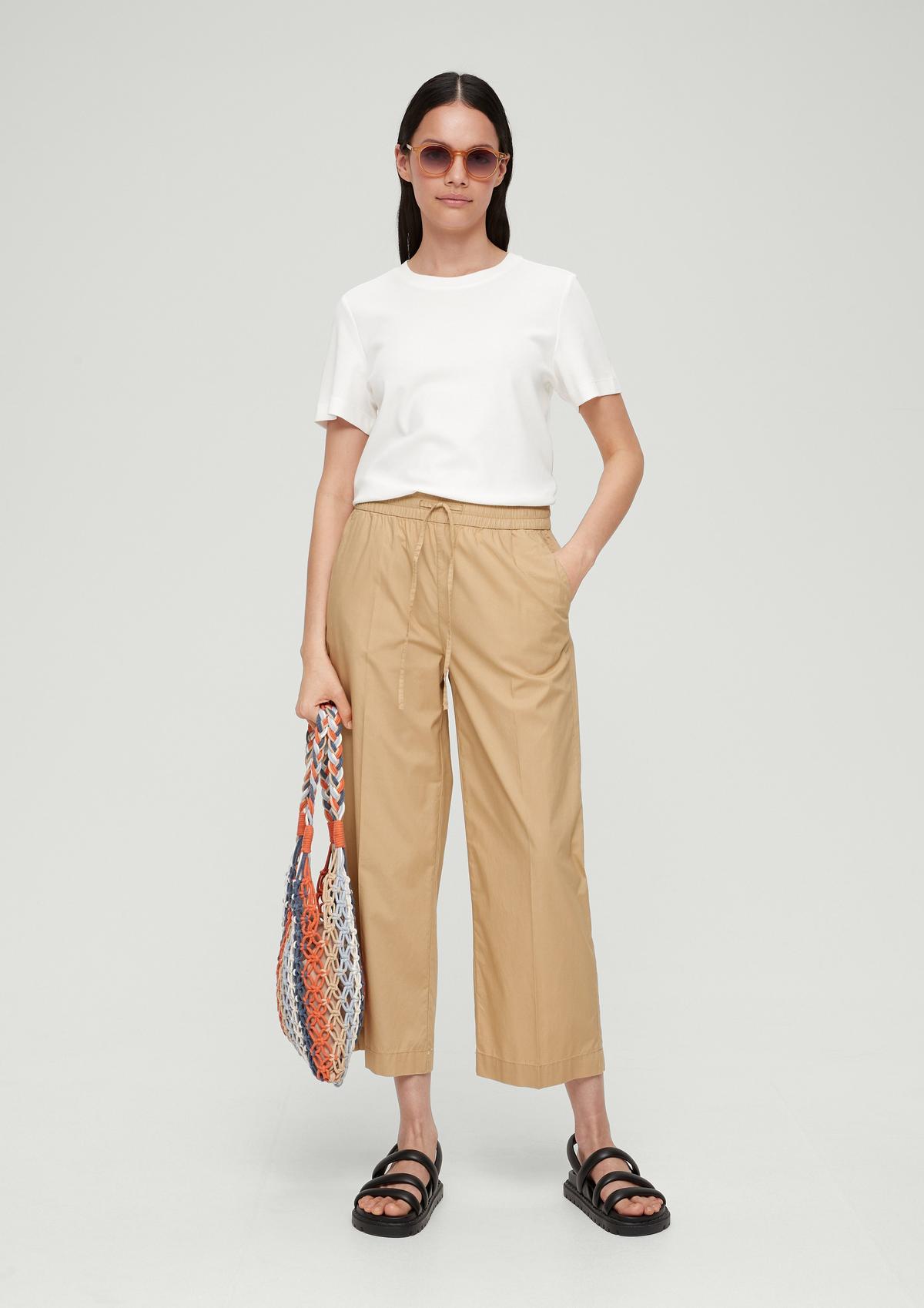 Regular fit: culottes with pressed pleats