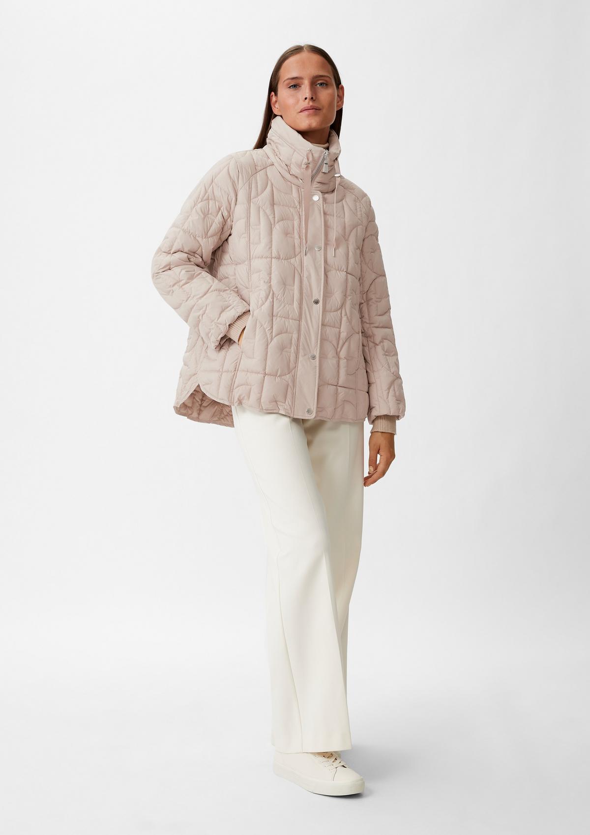 Quilted jacket with stand-up collar - beige | Comma