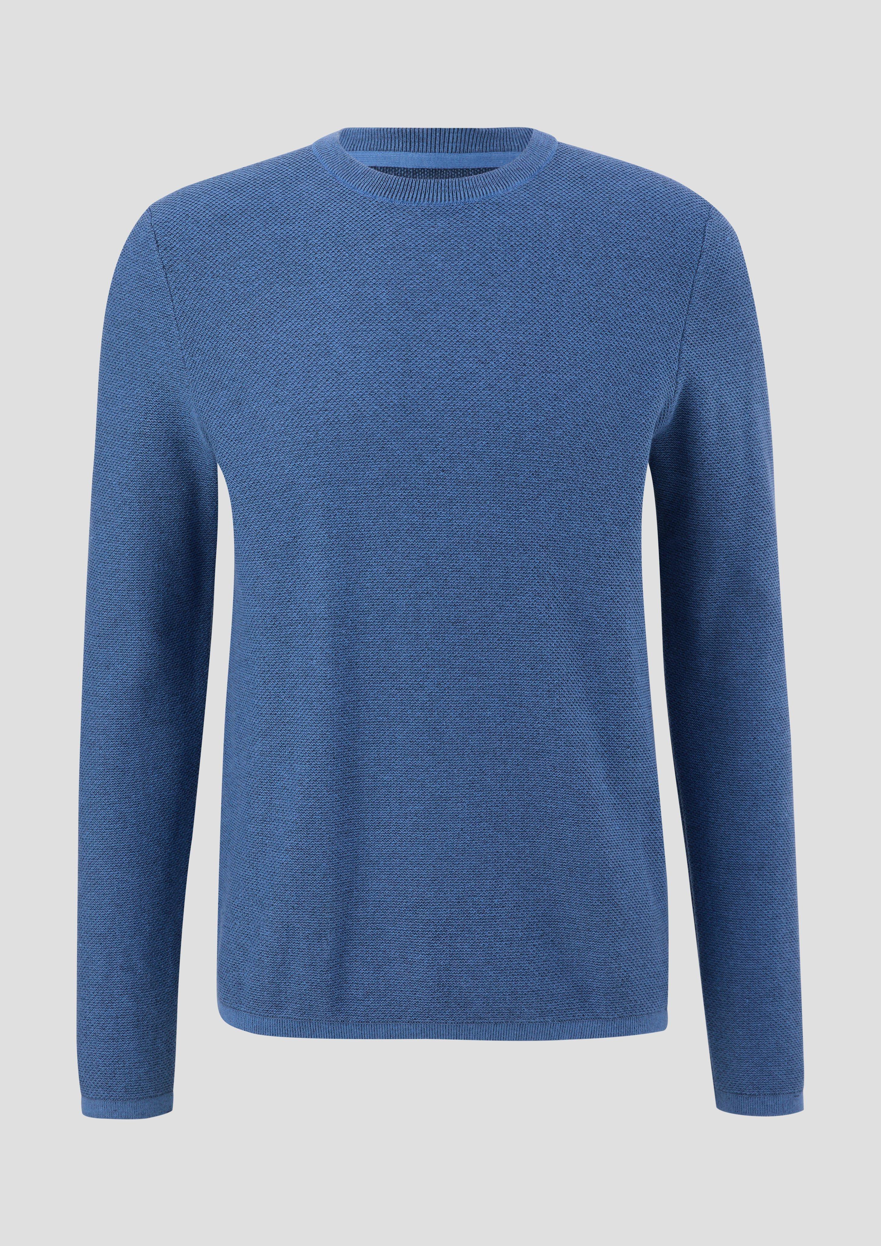 QS - Pullover aus Baumwolle, Herren, blau