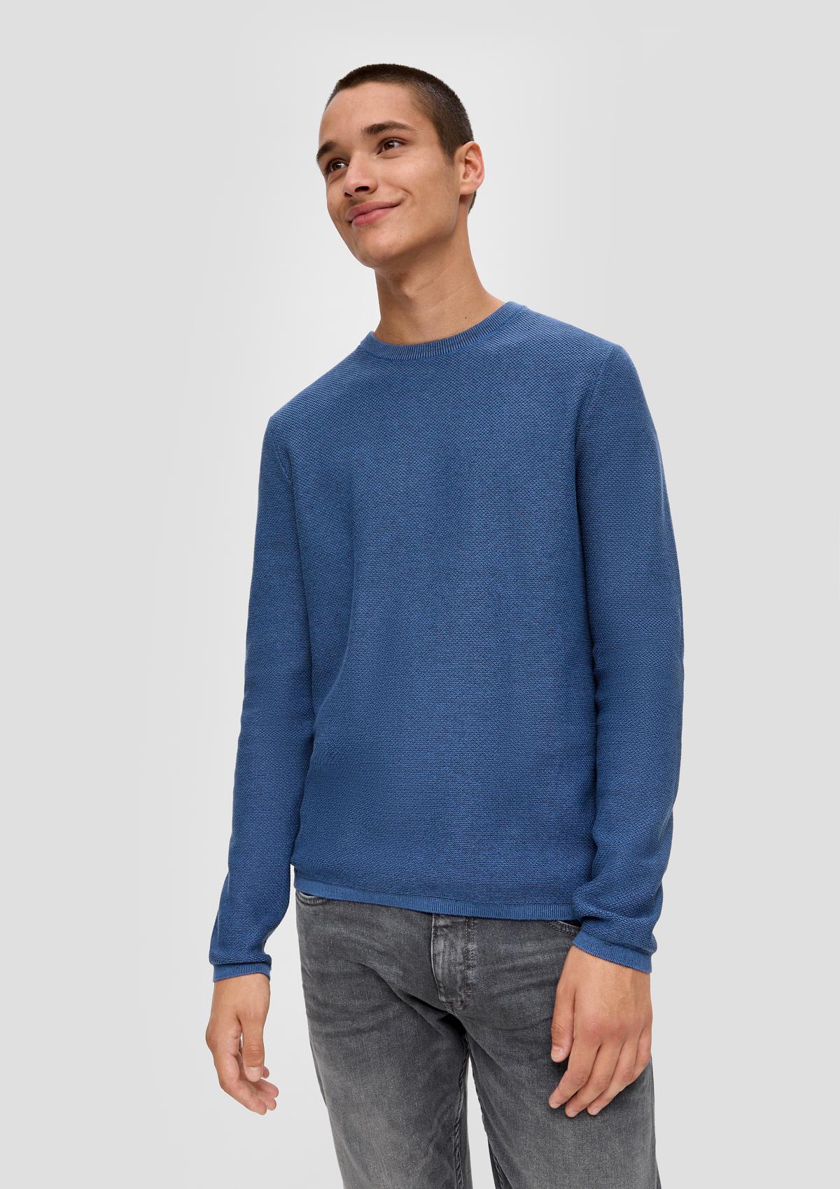Pullover aus Feinstrick - tiefblau