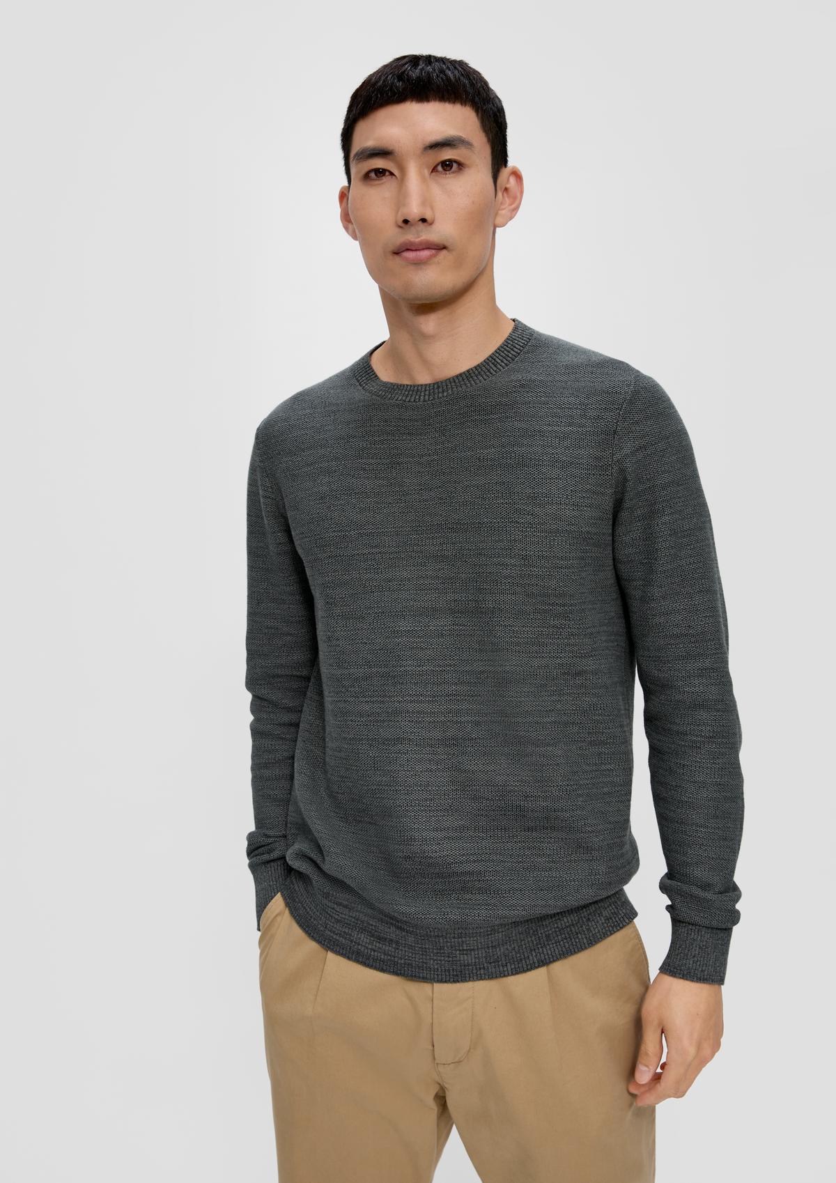 Knitted pullover - dark grey