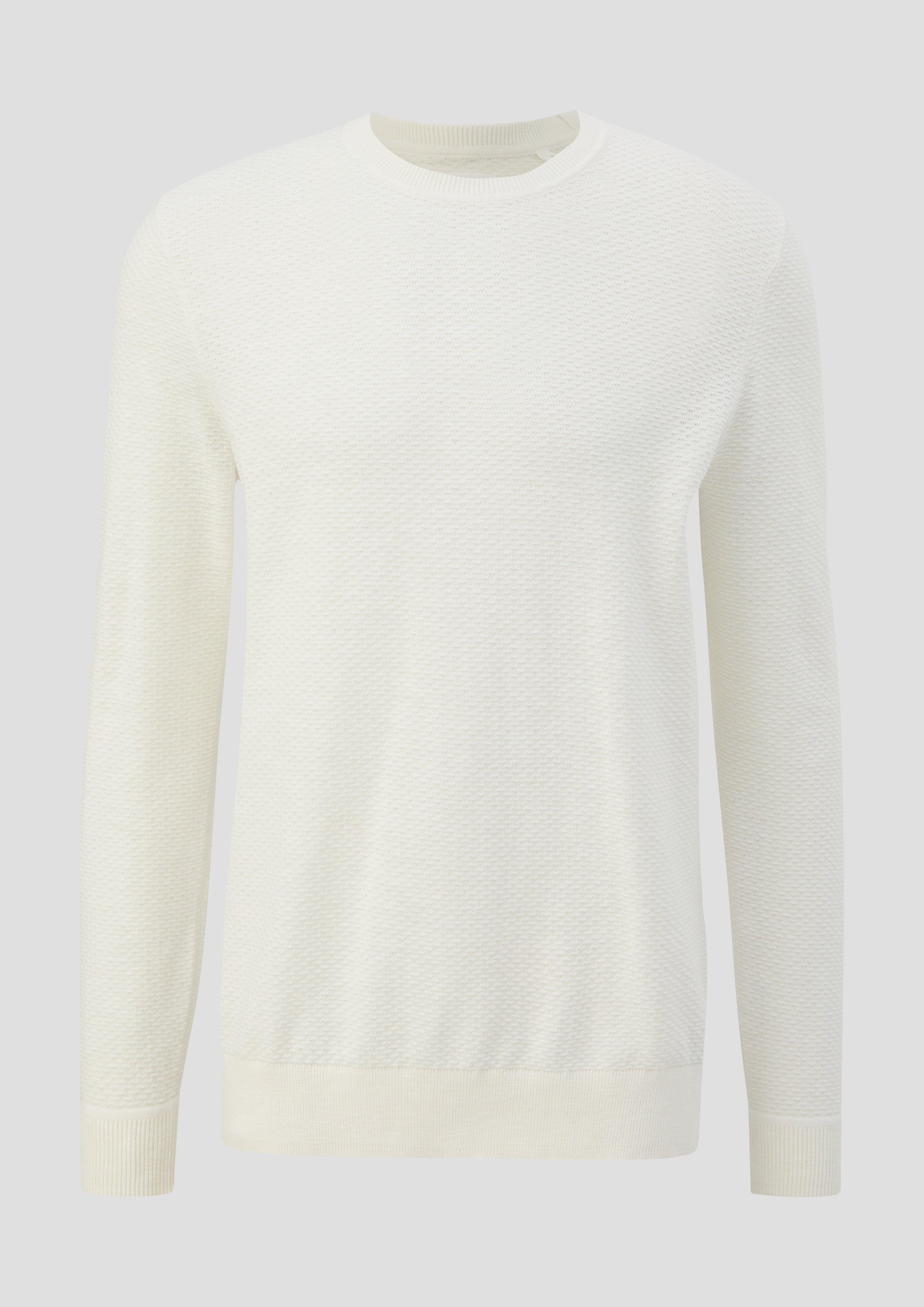 Thumbnail - s.Oliver - Pullover aus Baumwolle, Herren, creme