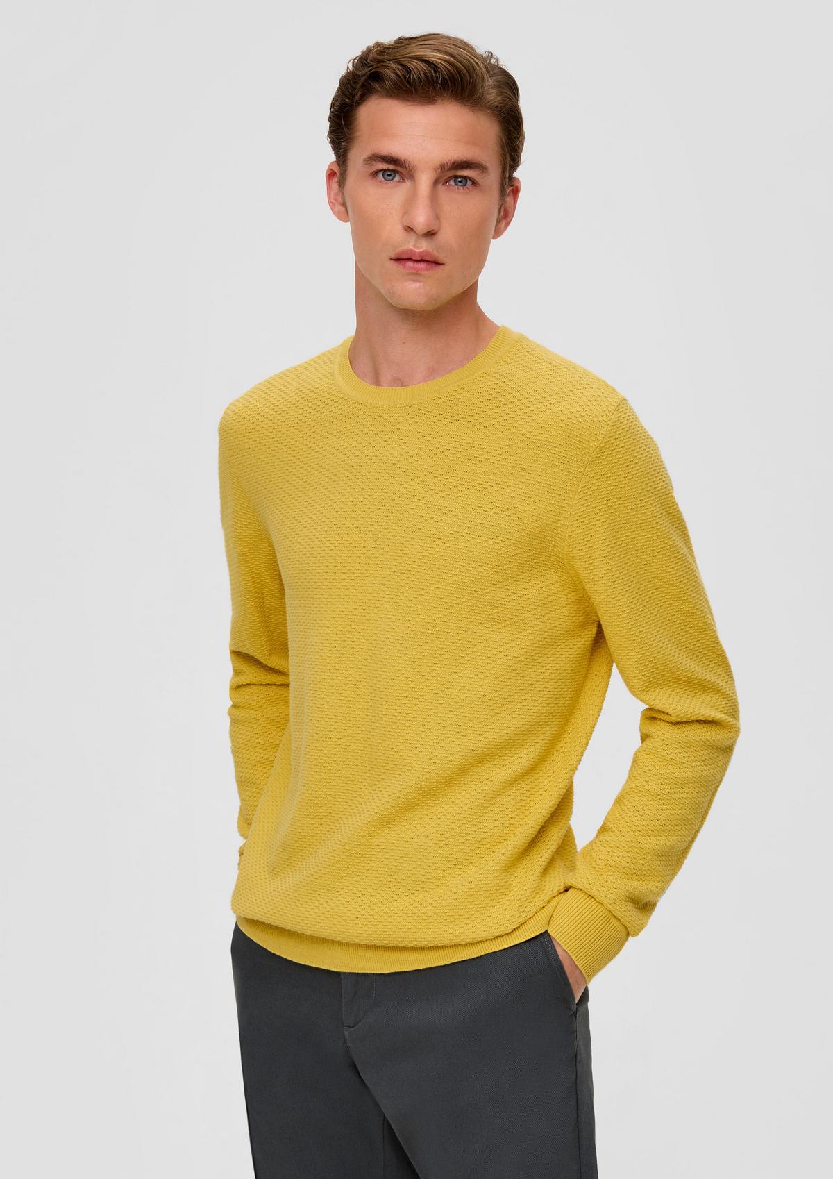 Pullover aus Baumwolle ecru 