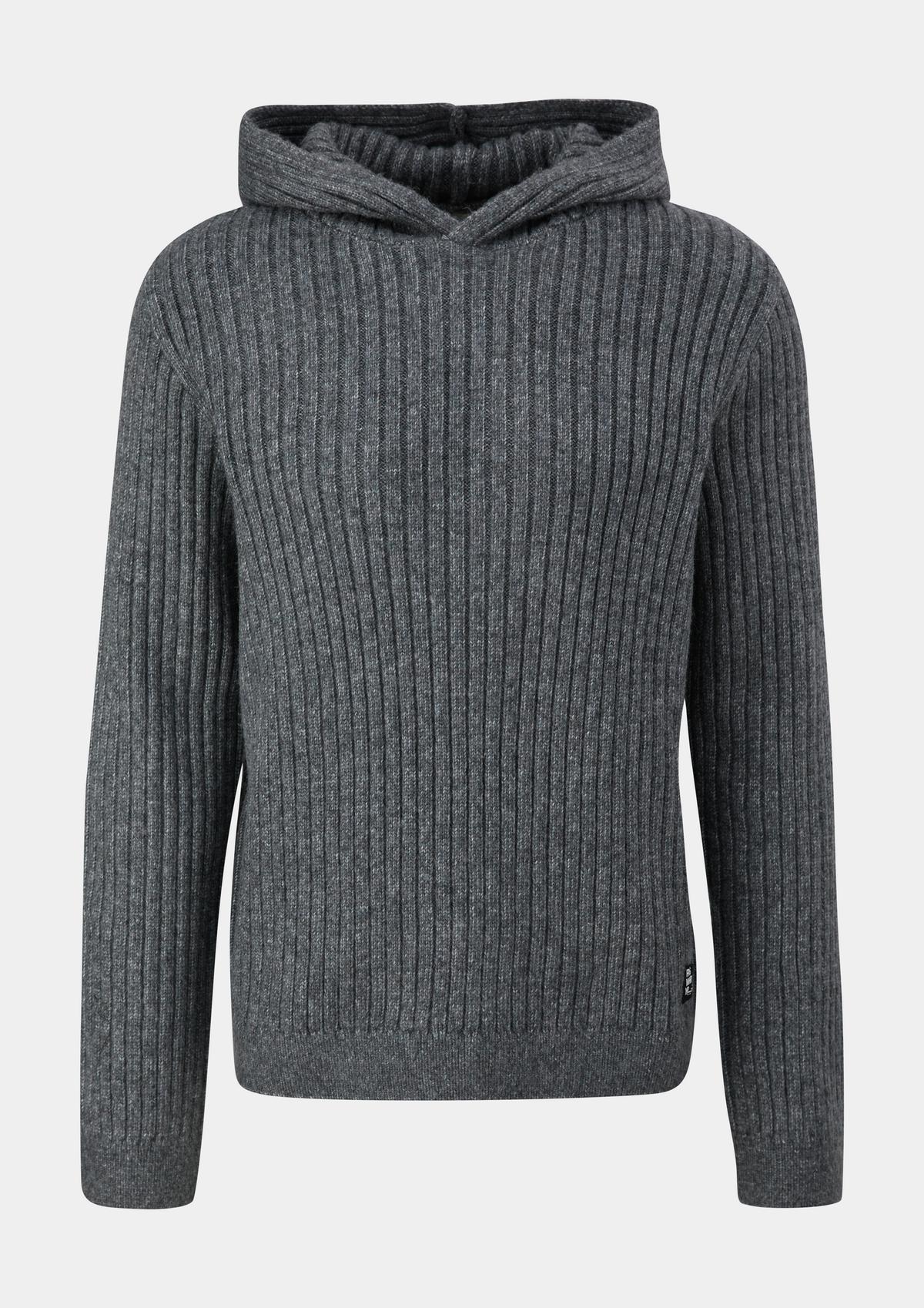 s.Oliver Pleten pulover s kapuco z rebrasto teksturo