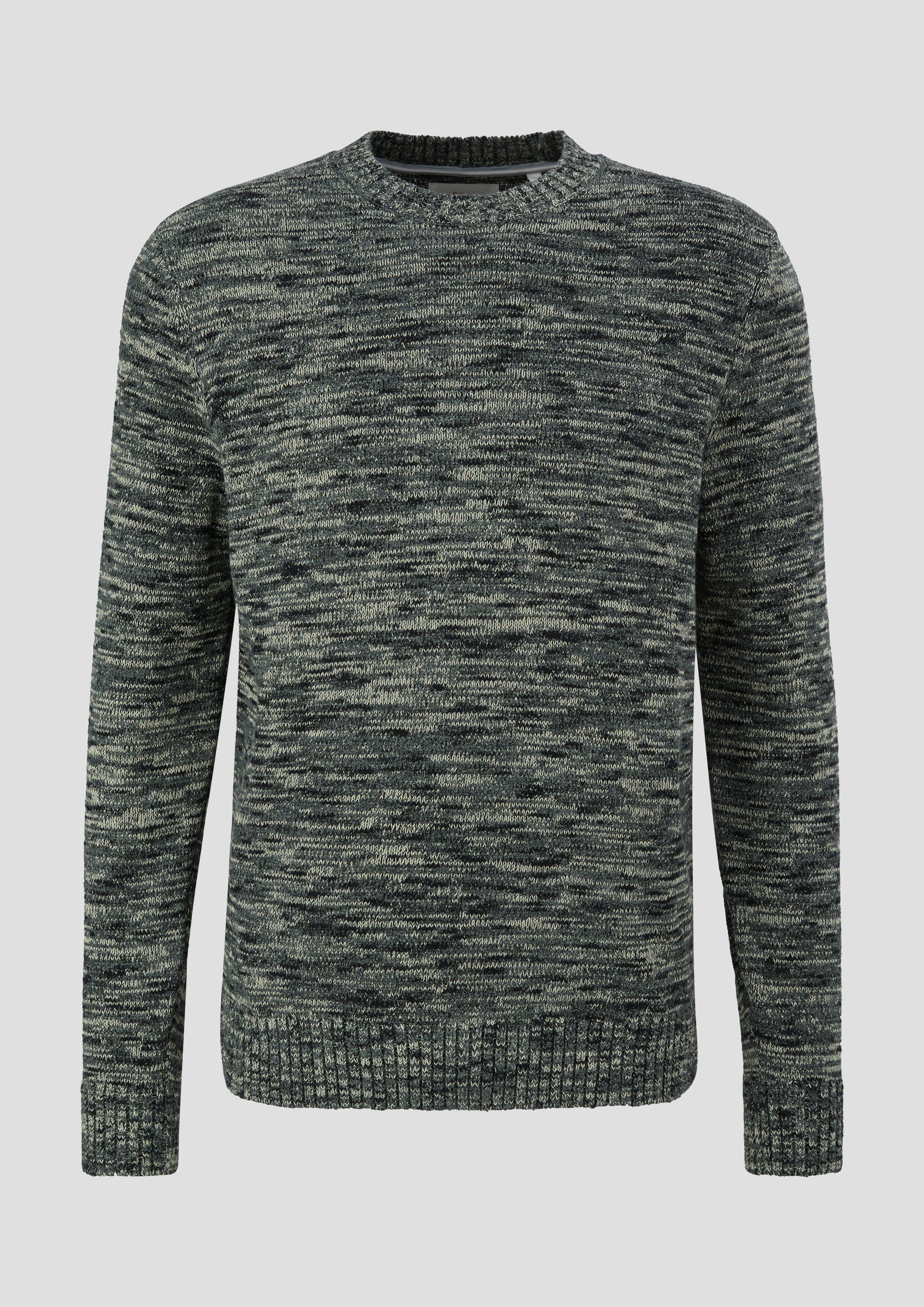 s.Oliver - Strickpullover aus Effektgarn, Herren, grün