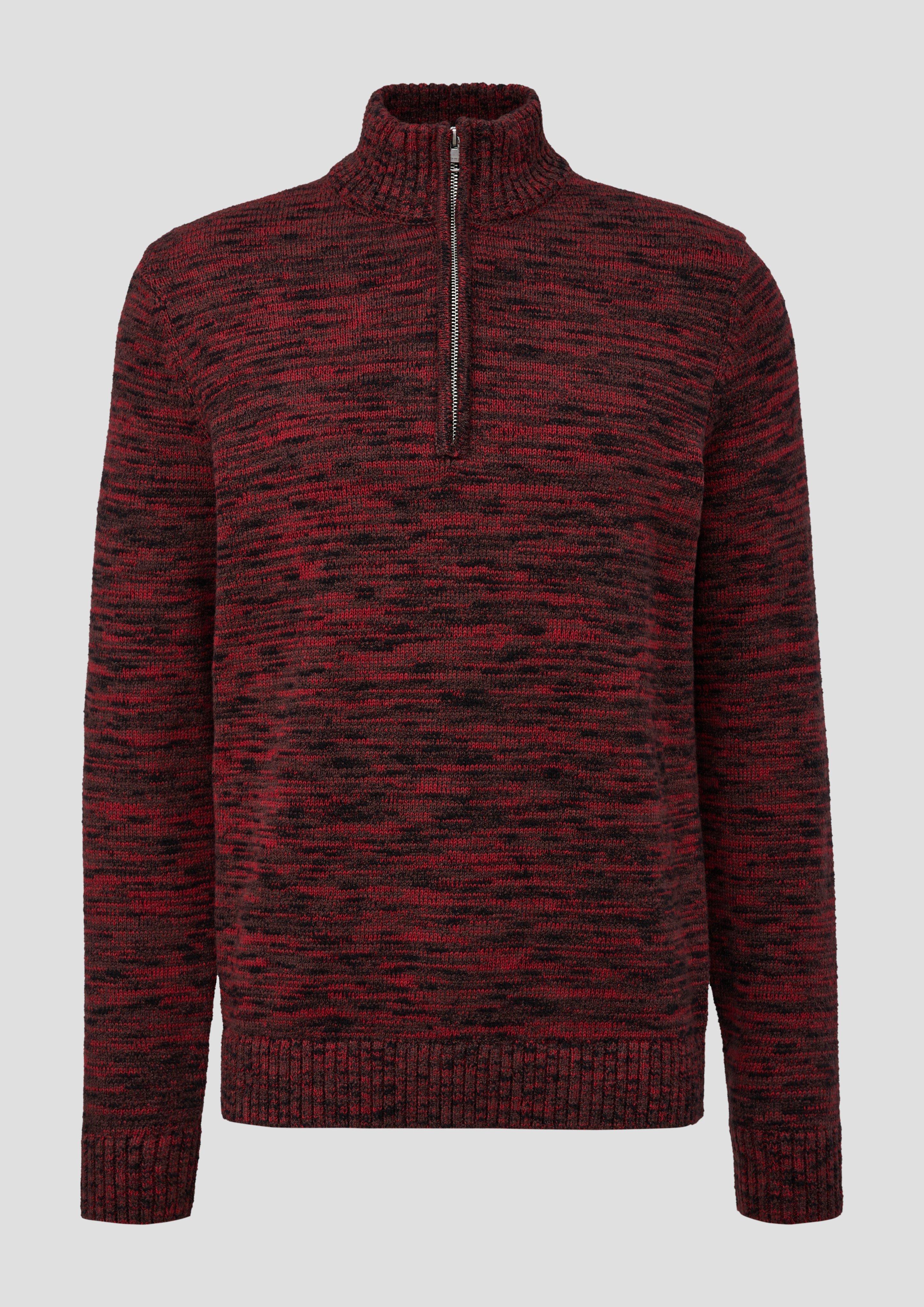 Thumbnail - s.Oliver - Troyer-Pullover aus Moulinegarn, Herren, Rosa