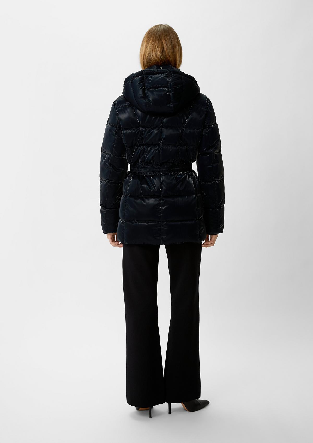 Short quilted coat in a patent look - black | Comma
