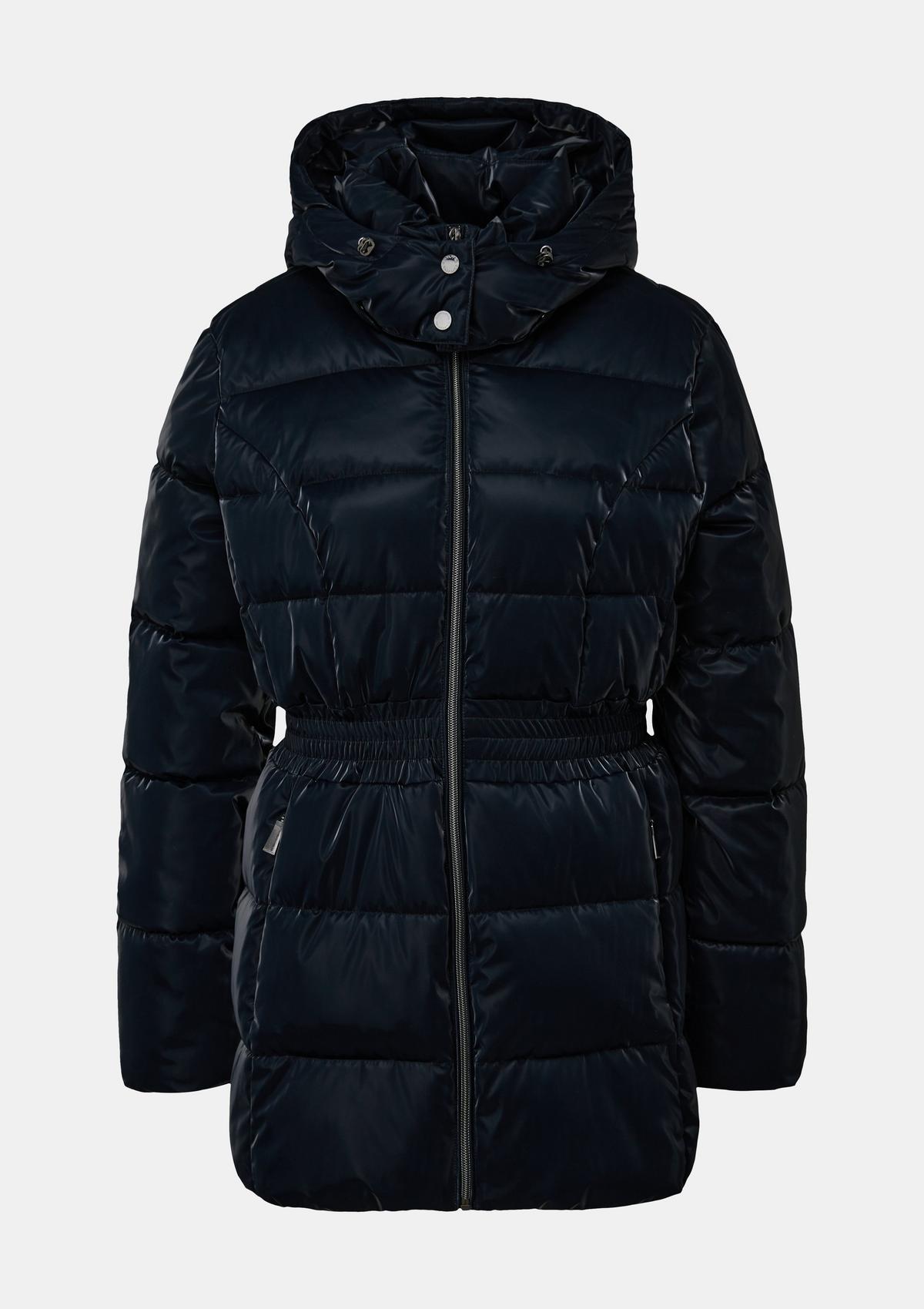 comma Short quilted coat in a patent look
