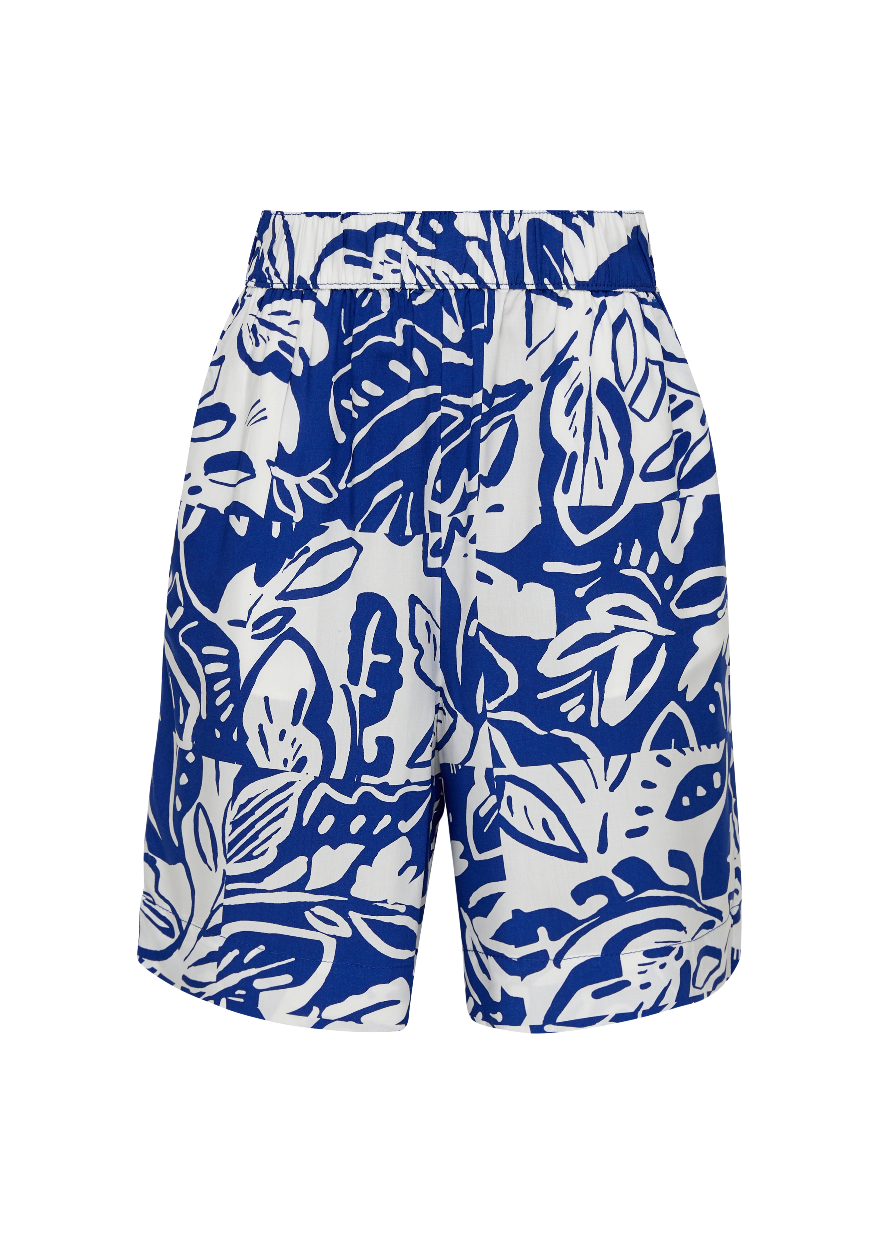 s.Oliver - Regular: Gemusterte Shorts aus Viskose, Damen, blau