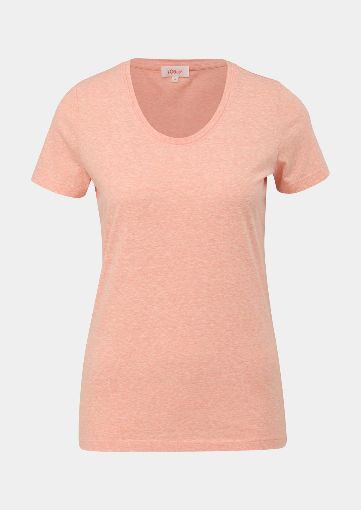 - neckline bright Scoop orange T-shirt