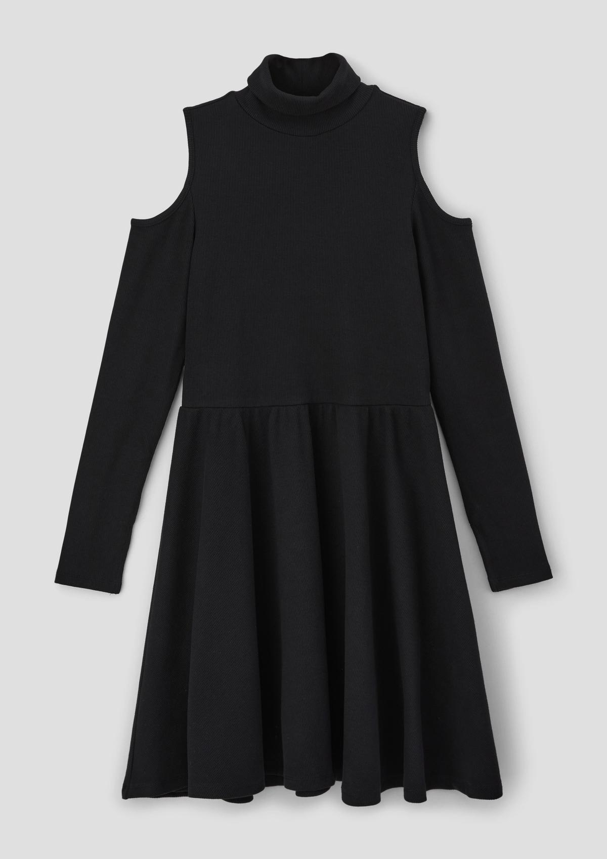 s.Oliver Ribbed dress with cut-outs