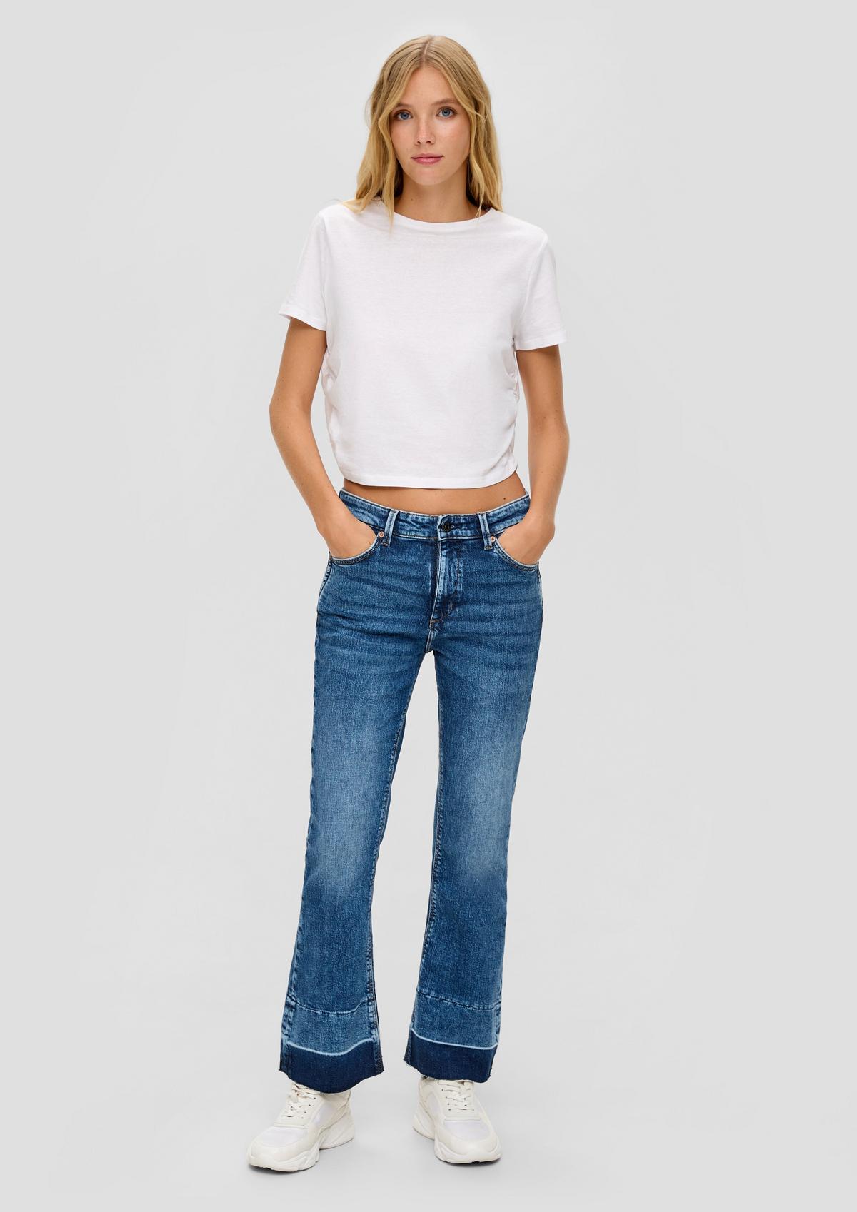 s.Oliver Cropped jeans Reena / slim fit / high rise / flared leg