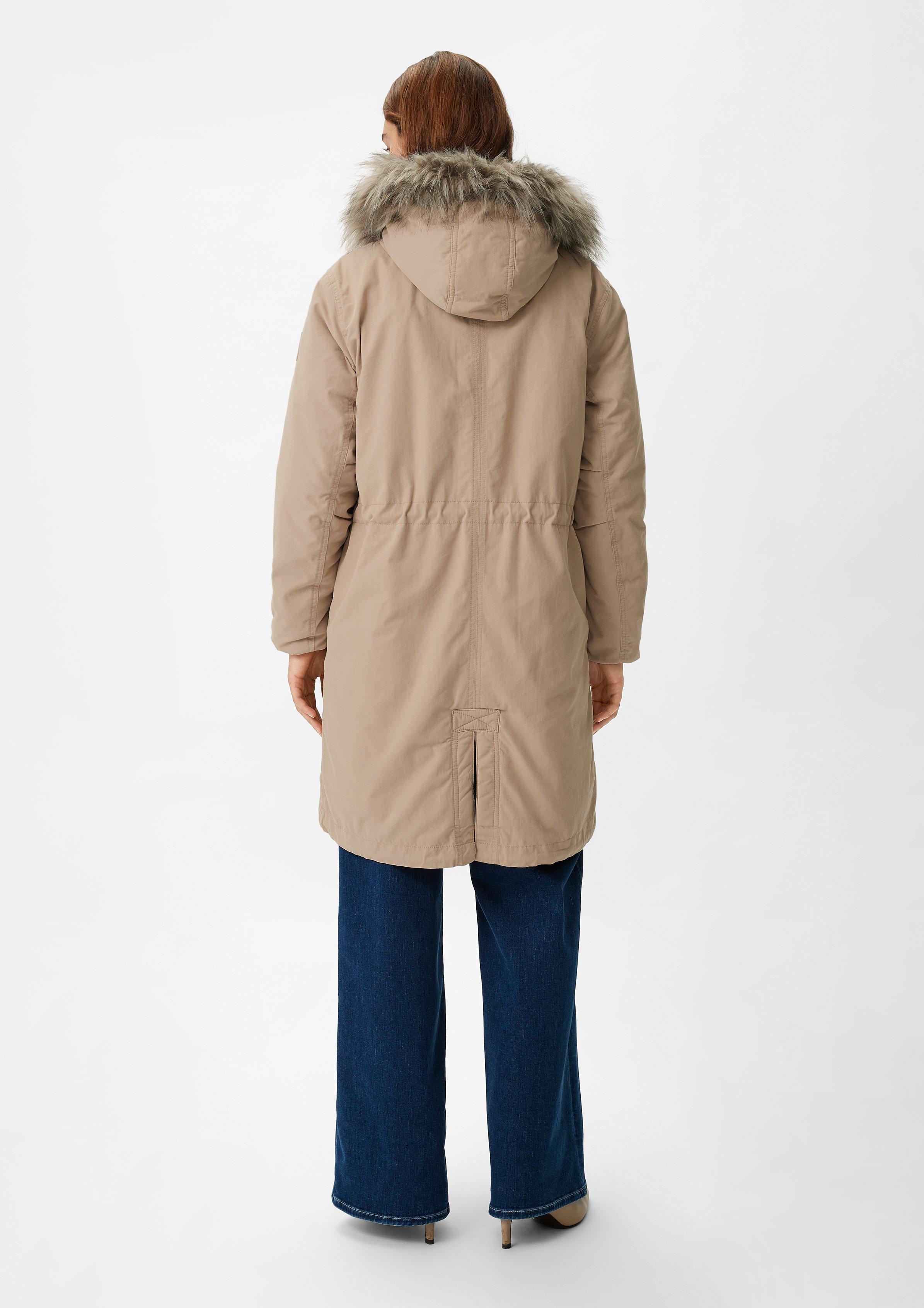 Parka with detachable faux fur - sandstone | Comma Parka with detachable faux fur - sandstone | Comma