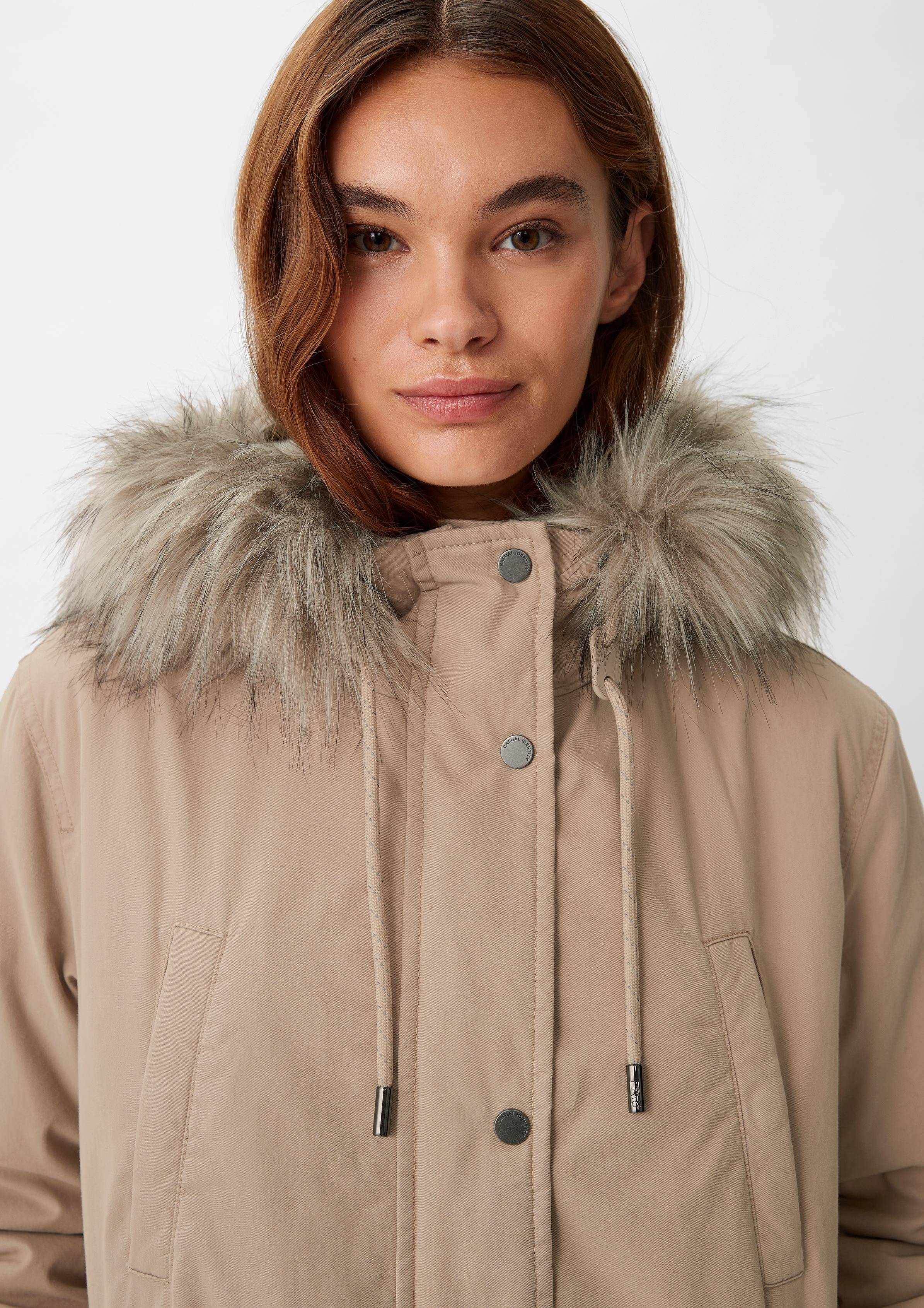 Parka with detachable faux fur - sandstone | Comma Parka with detachable faux fur - sandstone | Comma