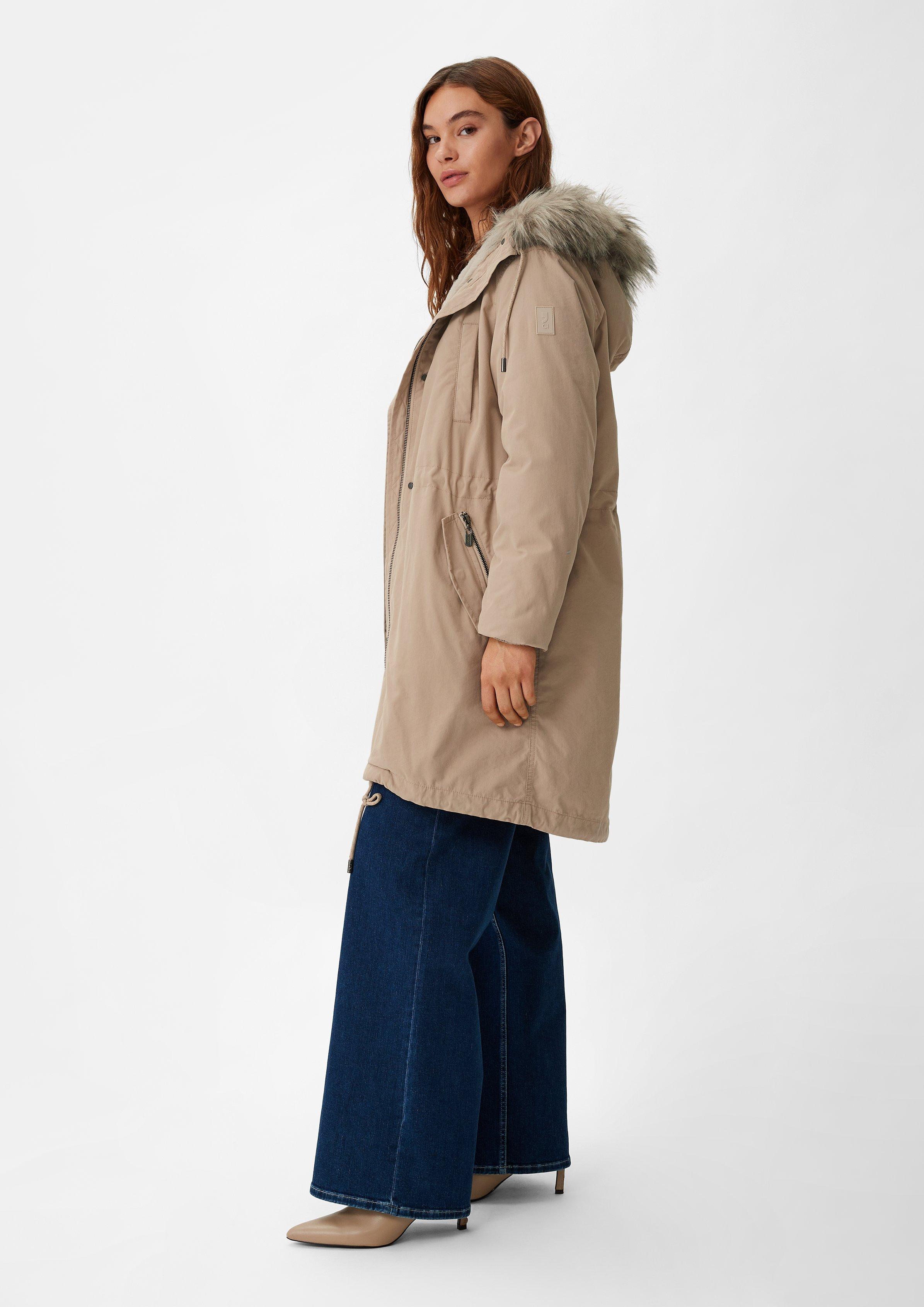 Parka with detachable faux fur - sandstone | Comma Parka with detachable faux fur - sandstone | Comma