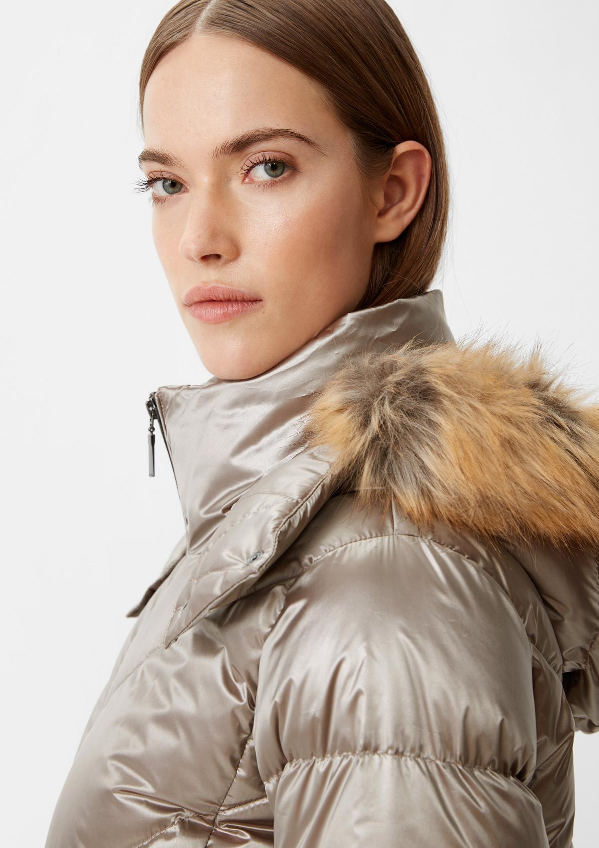 Down jacket with quilting - light beige | Comma