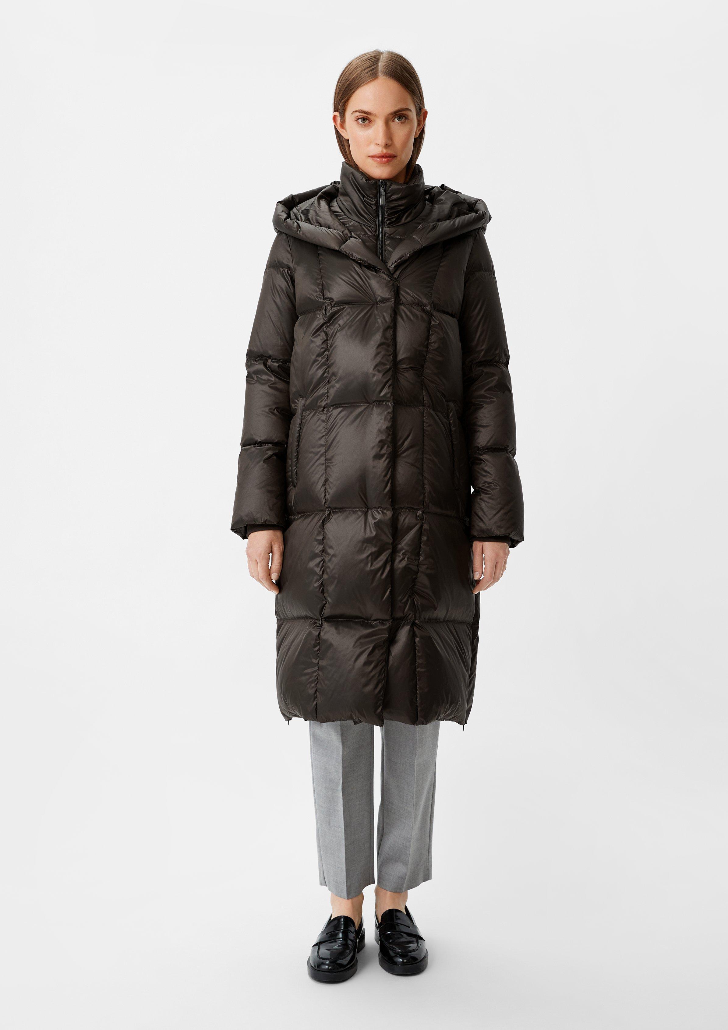 Quilted coat with down padding - olive | Comma