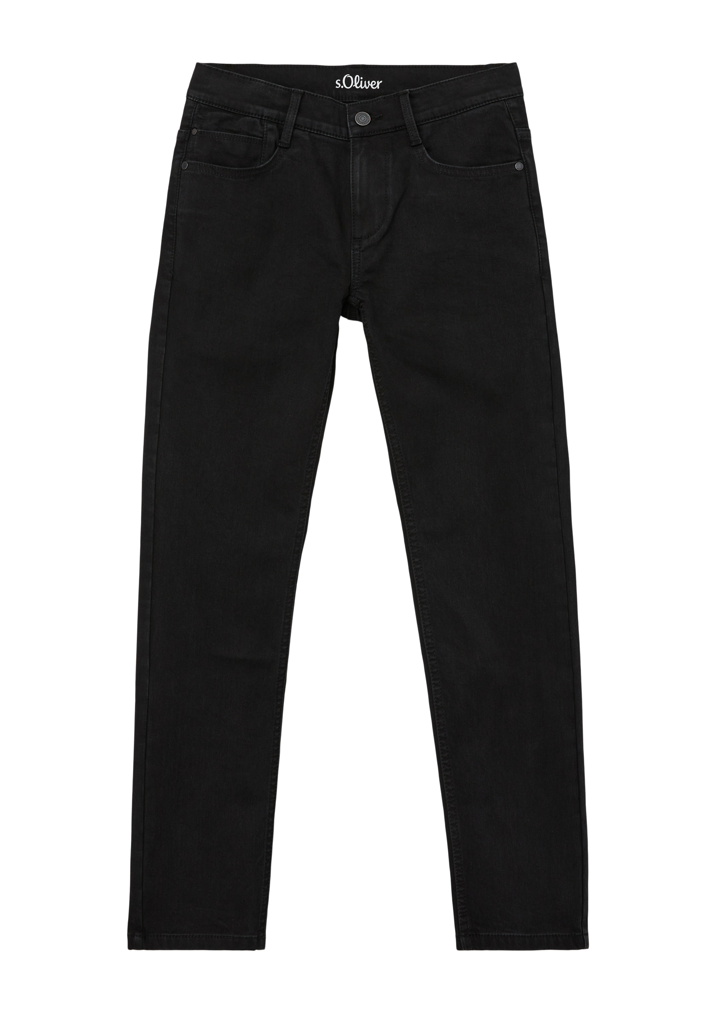 s.Oliver - Jeans Seattle / Regular Fit / Mid Rise / Straight Leg, Jungen, schwarz