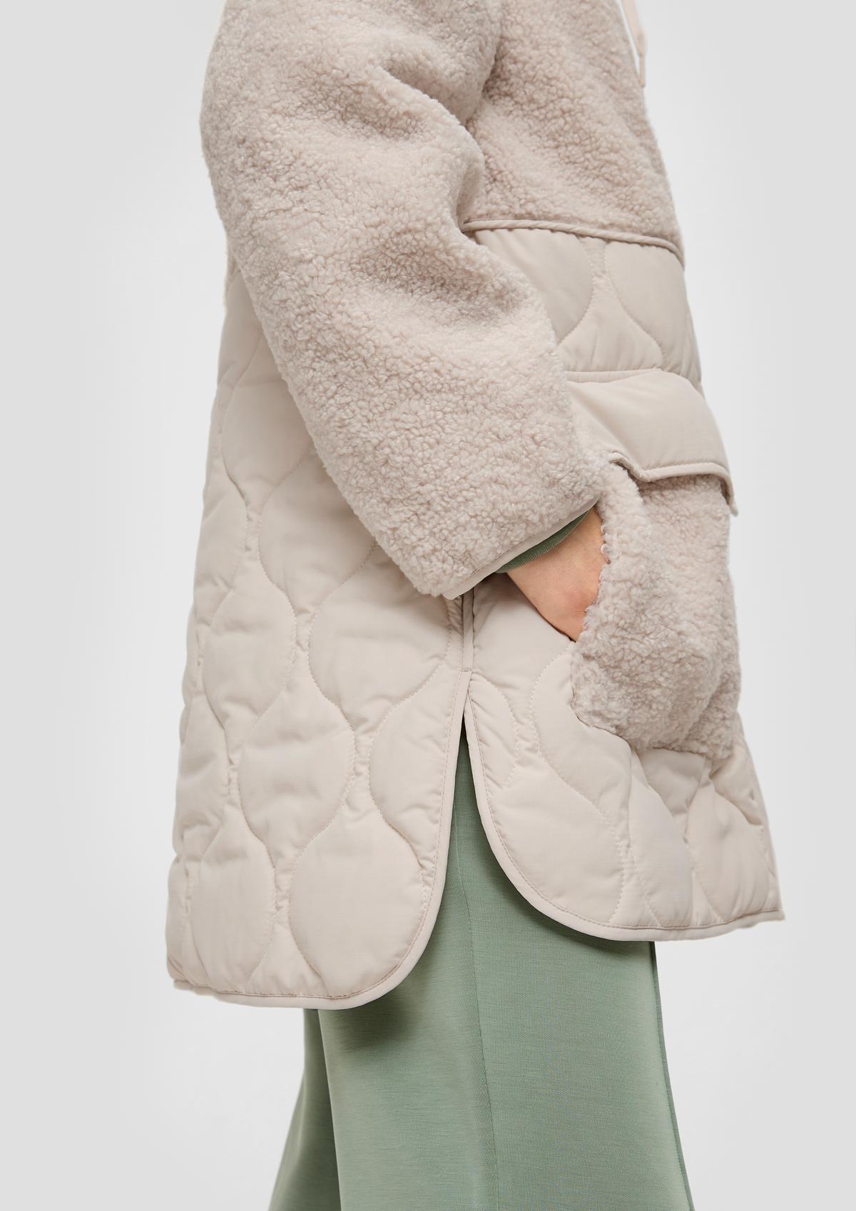 s.Oliver Jacket in a mix of materials with teddy plush