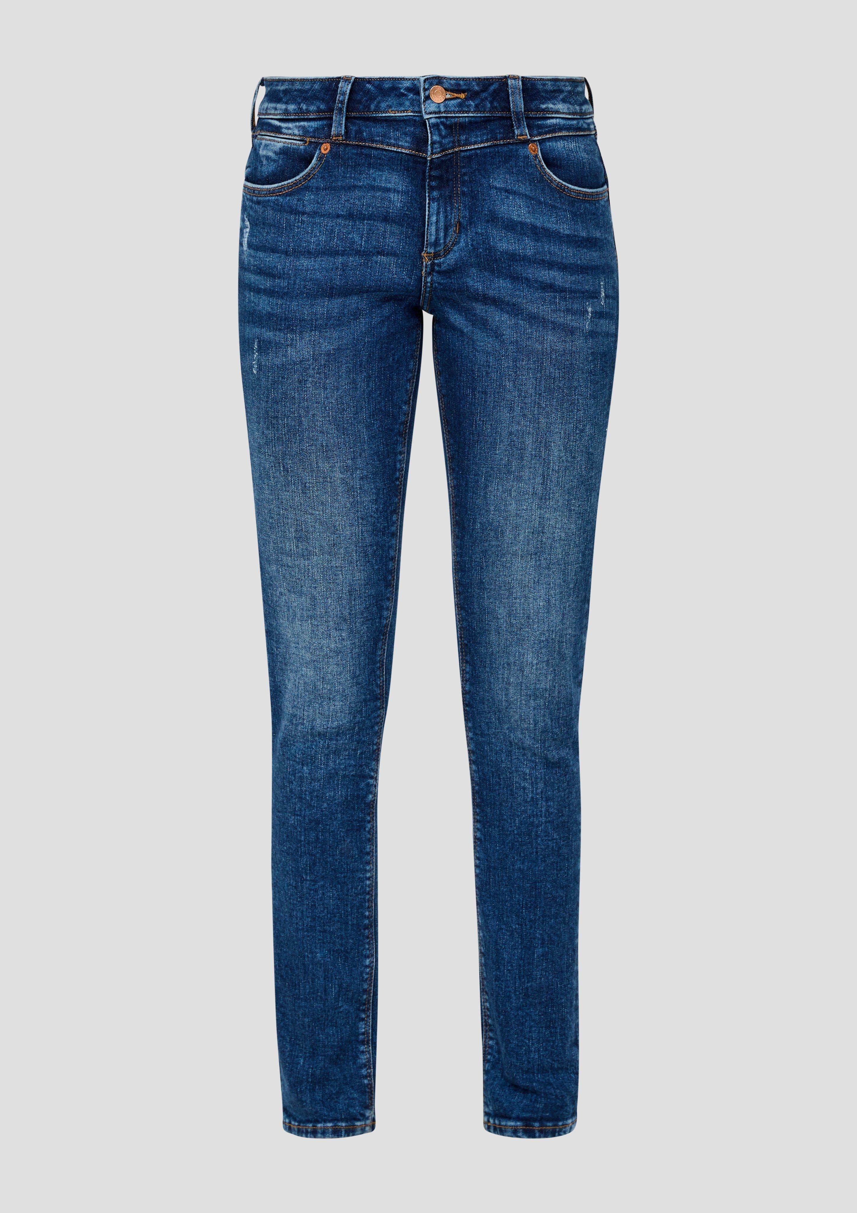 Thumbnail - QS - Jeans / Slim Fit / Mid Rise / Slim Leg, Damen, blau